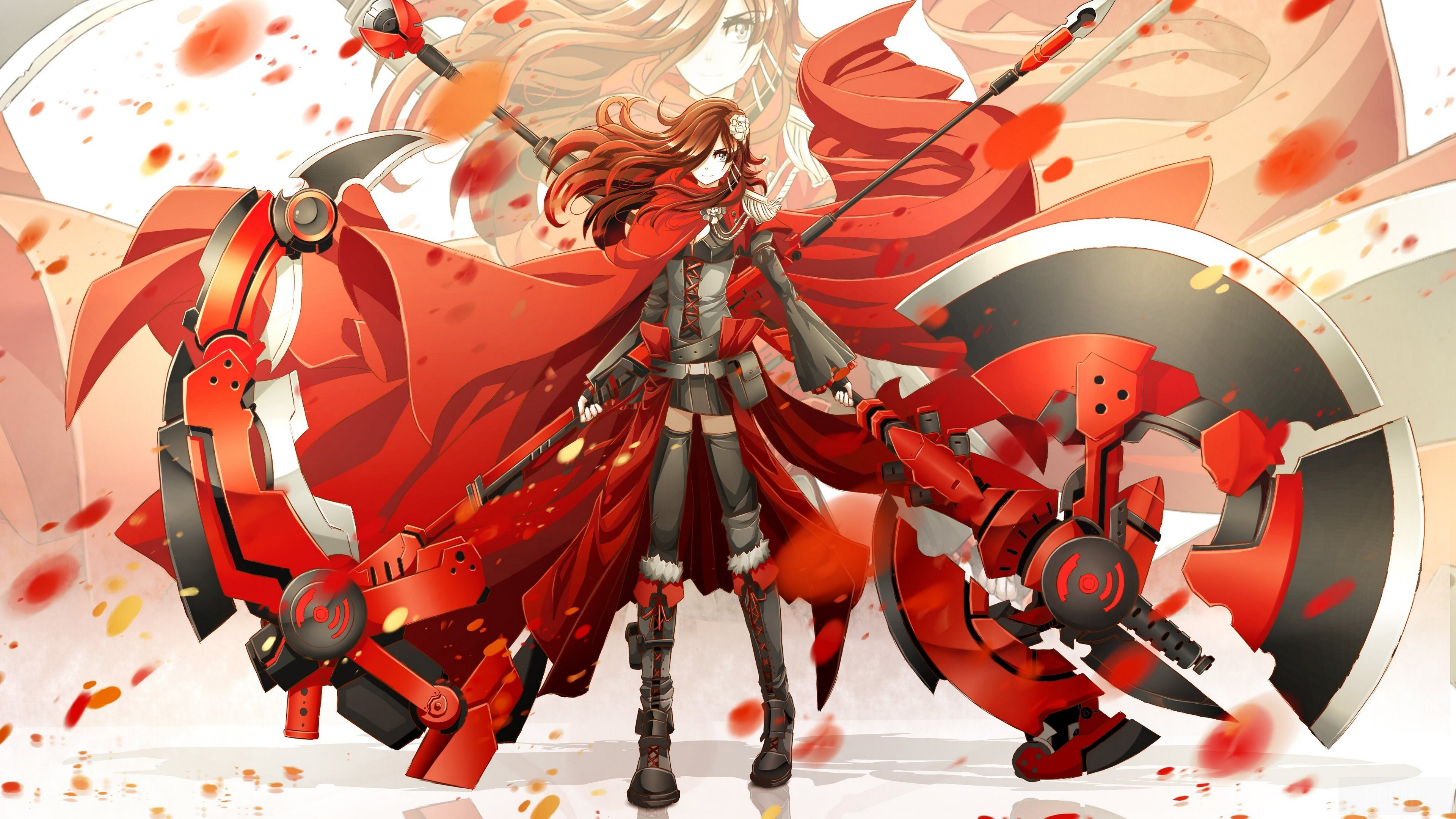 Ruby Rose from RWBY with Crescent Rose HD Wallpaper