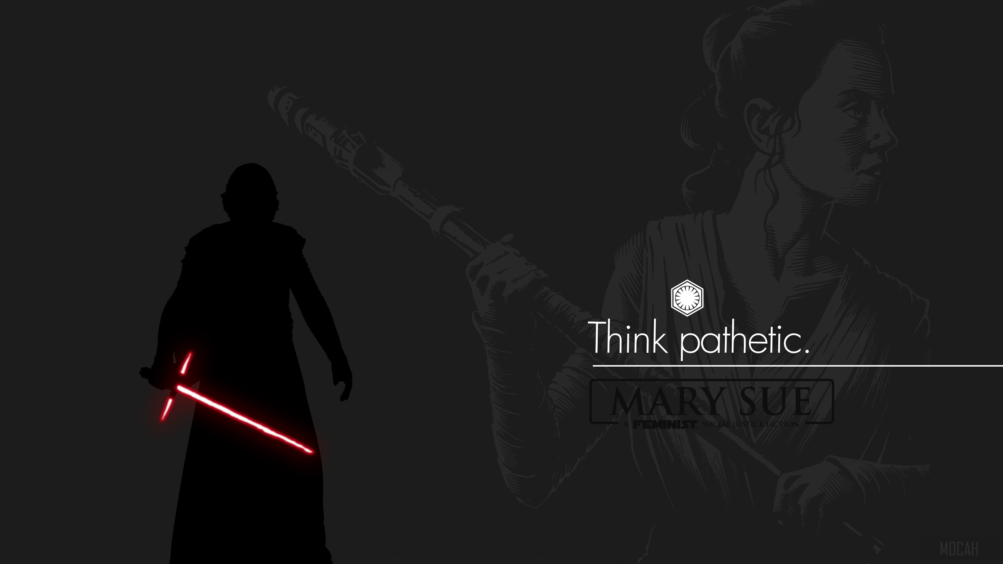 Kylo Ren and Rey from Star Wars HD Wallpaper