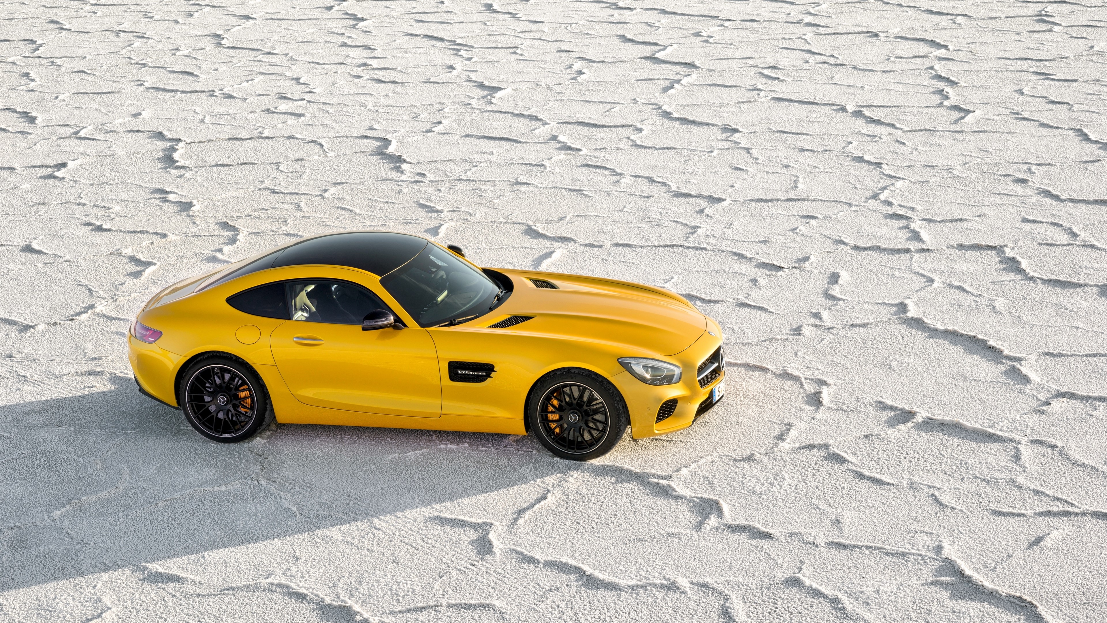 Yellow Mercedes-Benz AMG GT Sport Car 4K HD Wallpaper