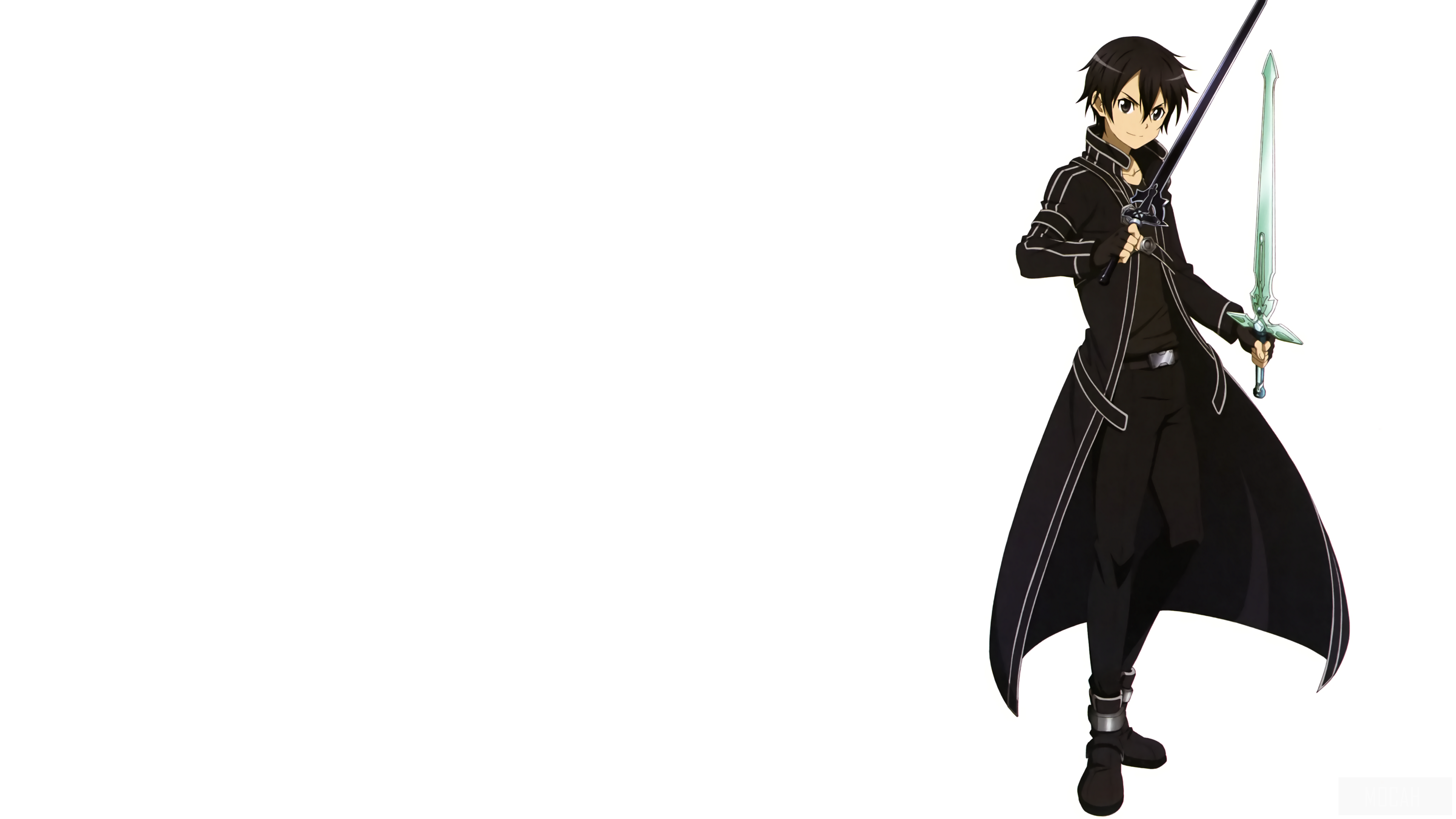Kirito from Sword Art Online with two swords HD Wallpaper
