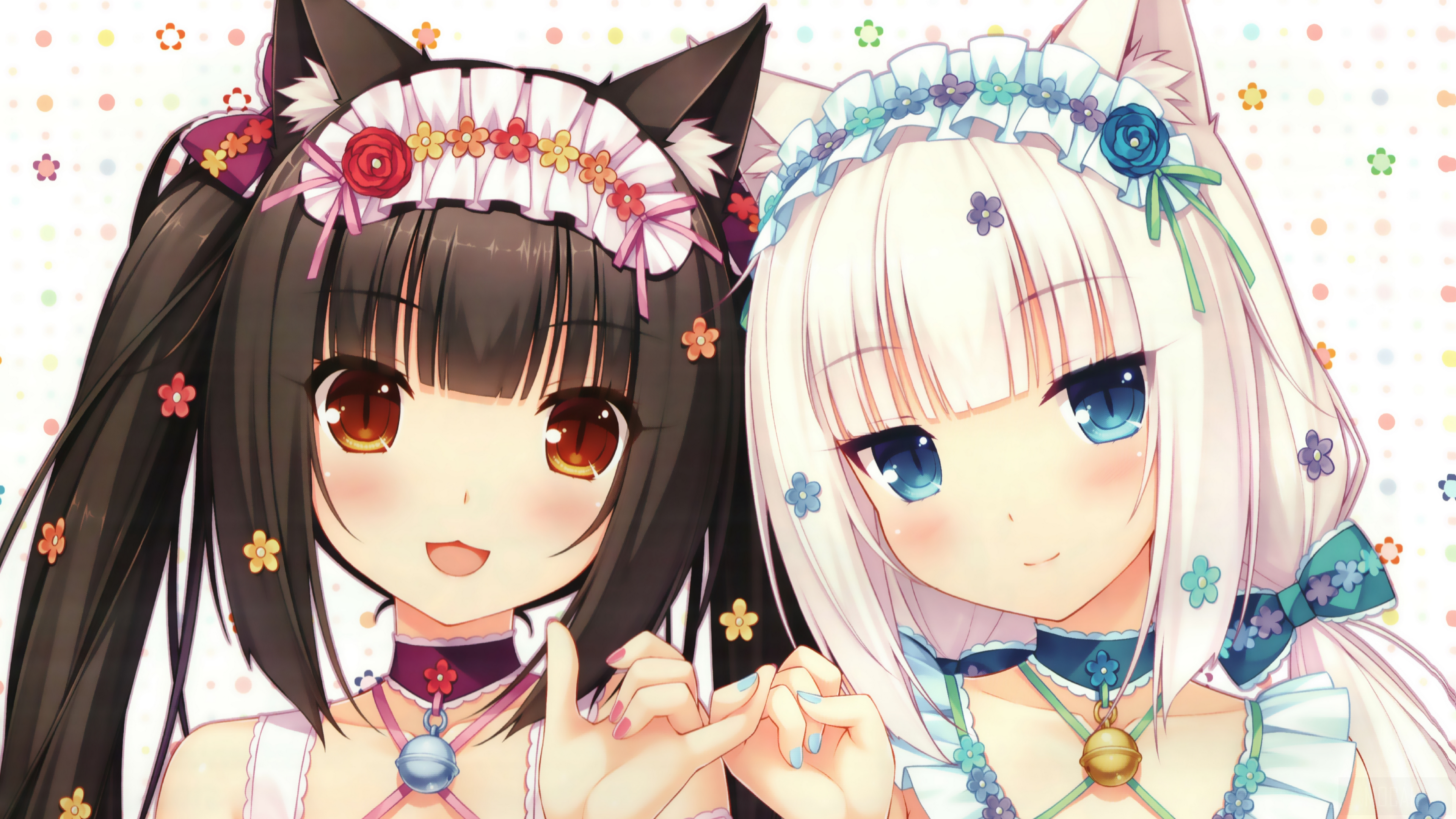 Chocola and Vanilla from Nekopara 4K HD Wallpaper