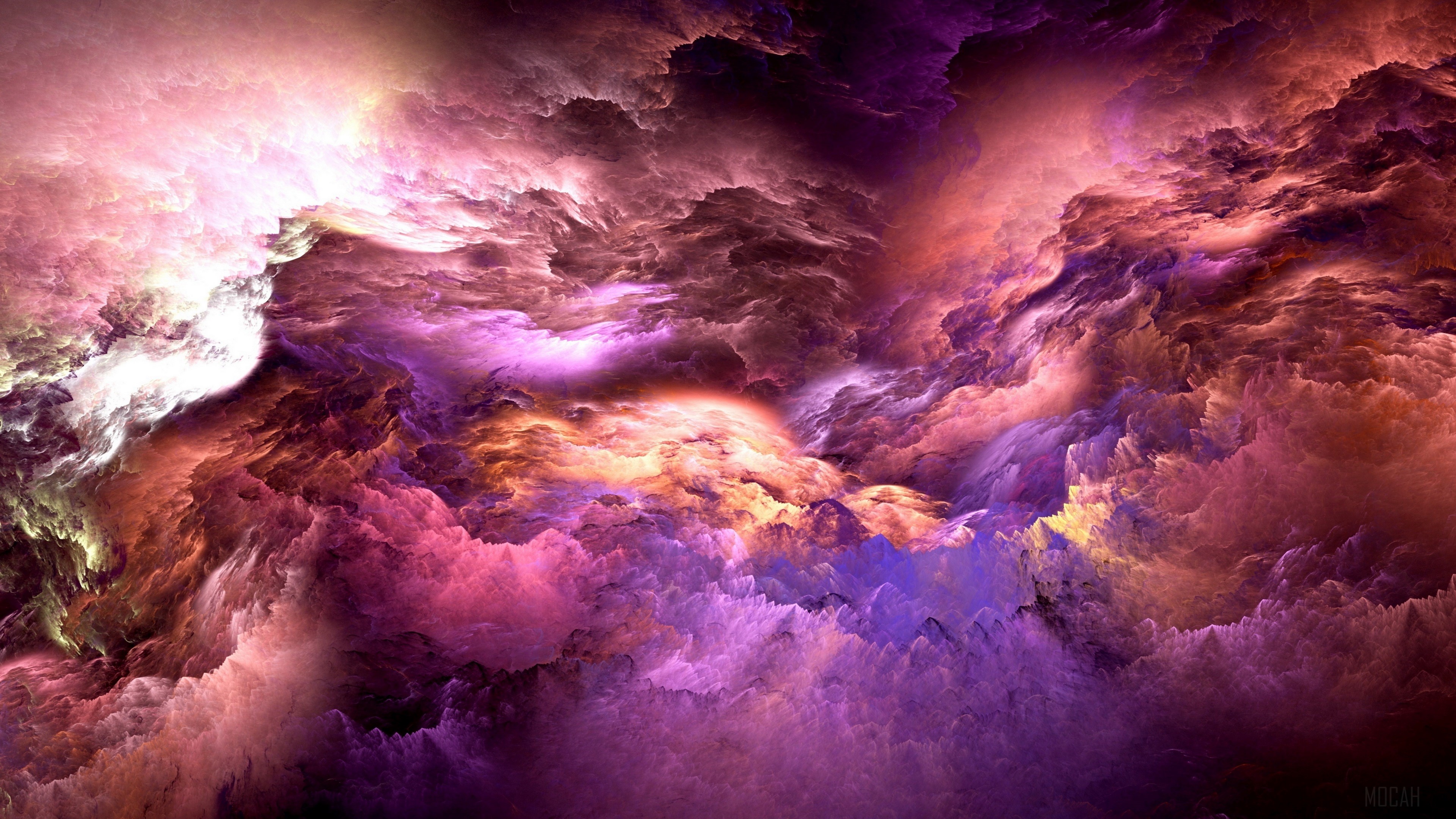 Abstract Pink and Purple Clouds 4K HD Wallpaper