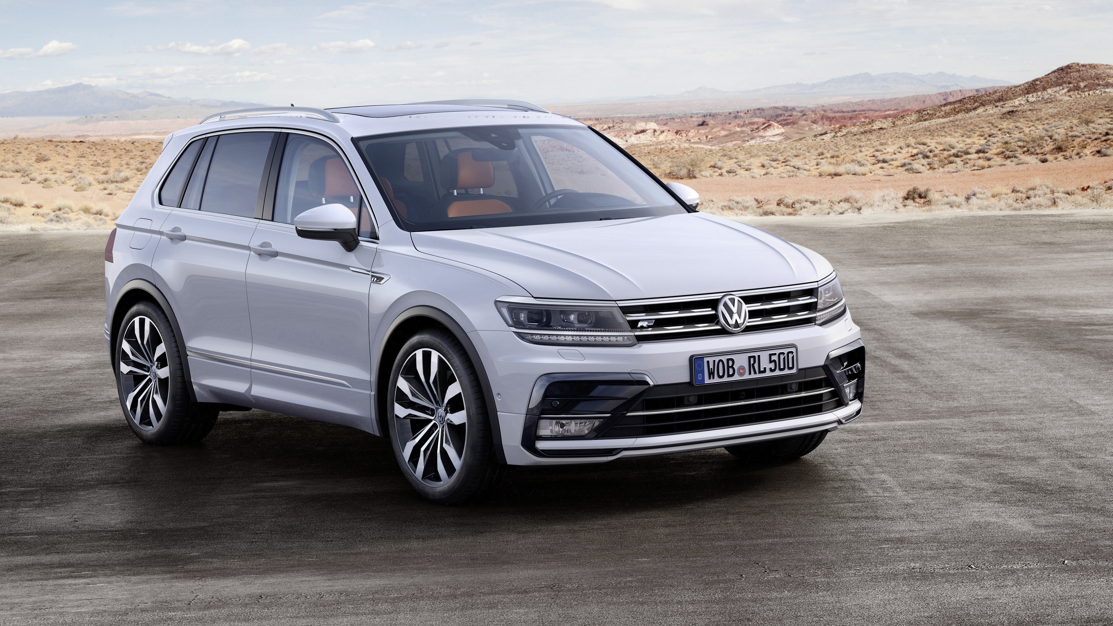 White Volkswagen Tiguan R-Line 4K HD Wallpaper