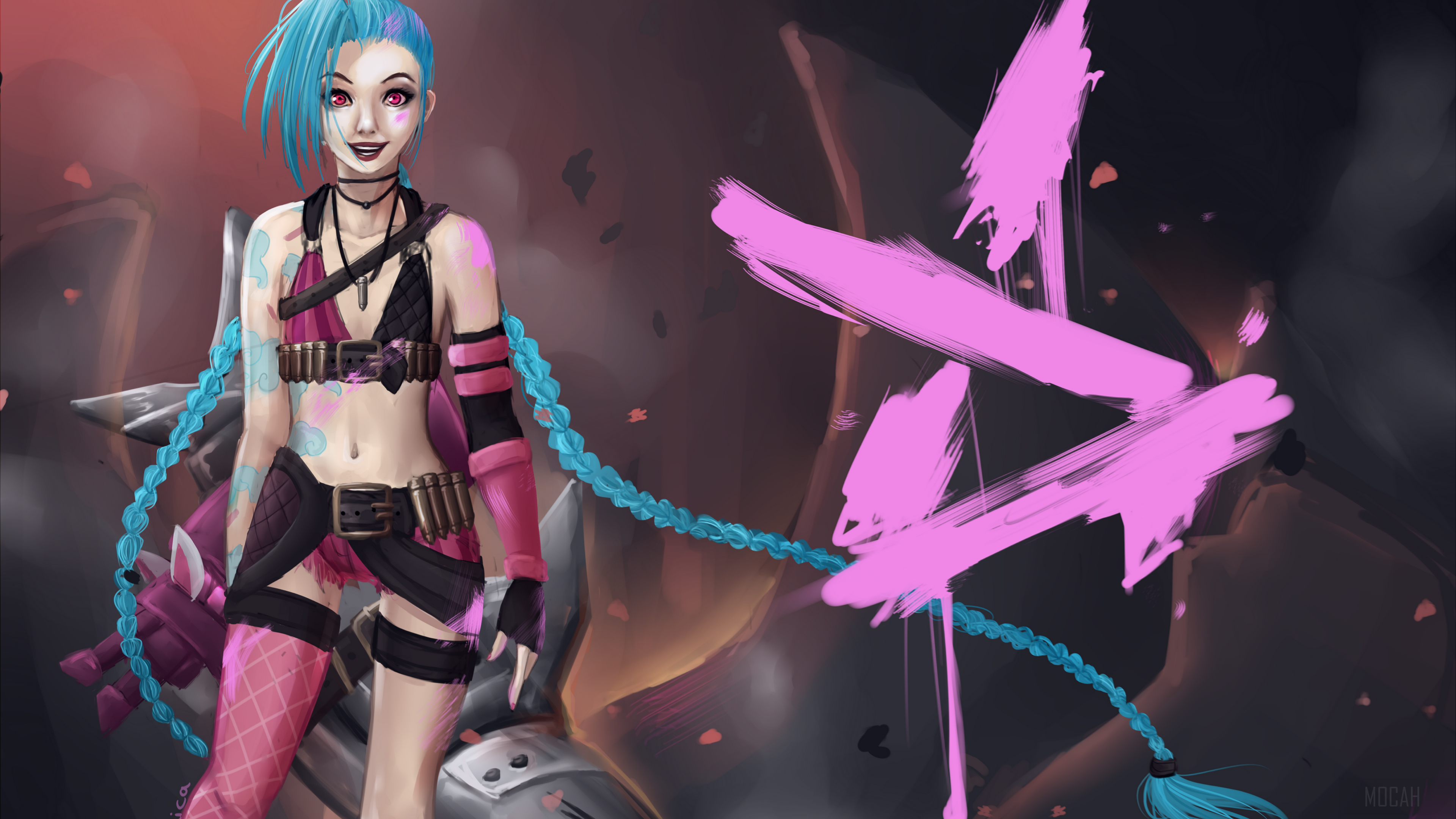 Jinx from League of Legends 4K HD Wallpaper
