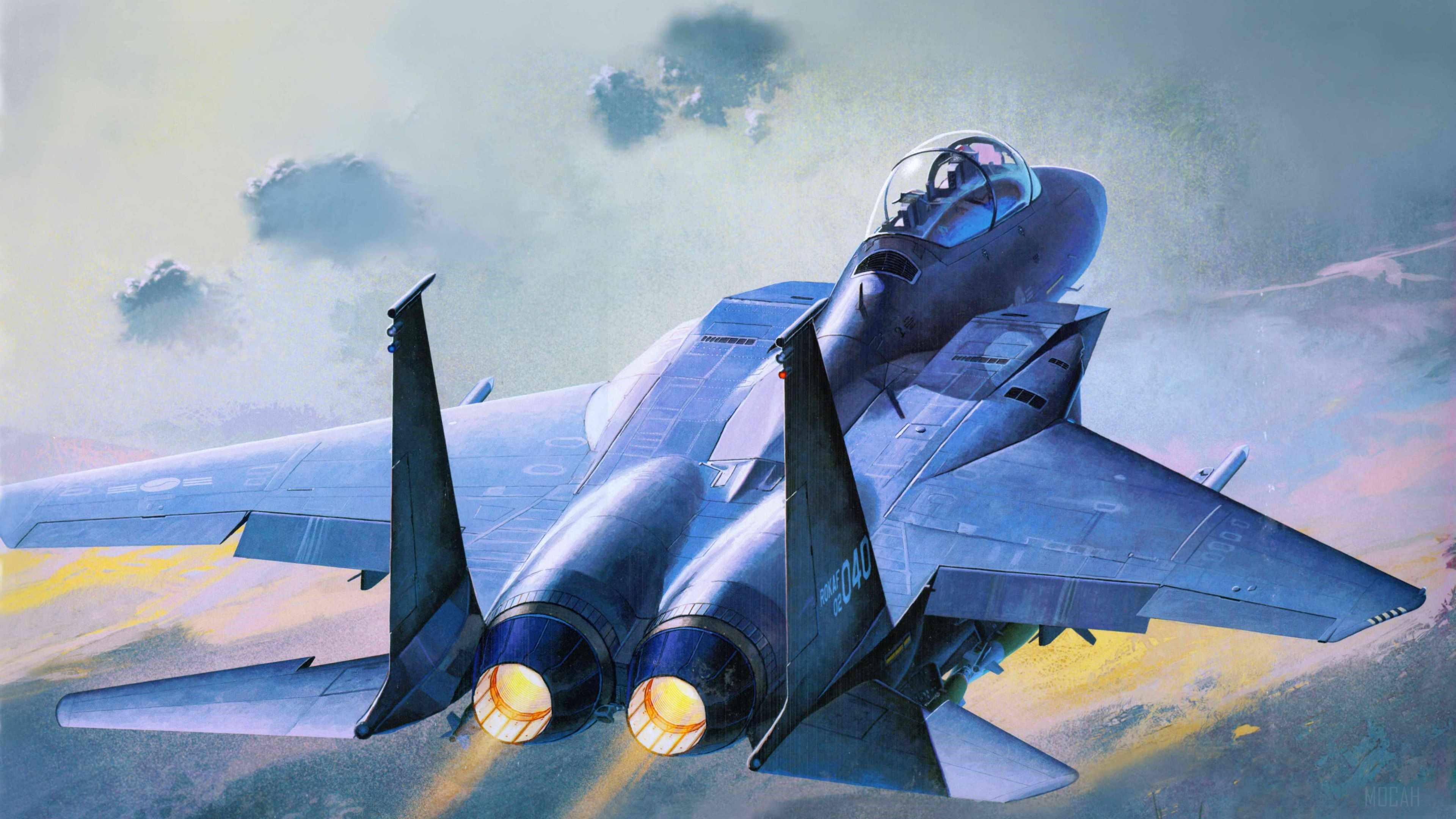F-15 Eagle fighter jet in flight HD Wallpaper