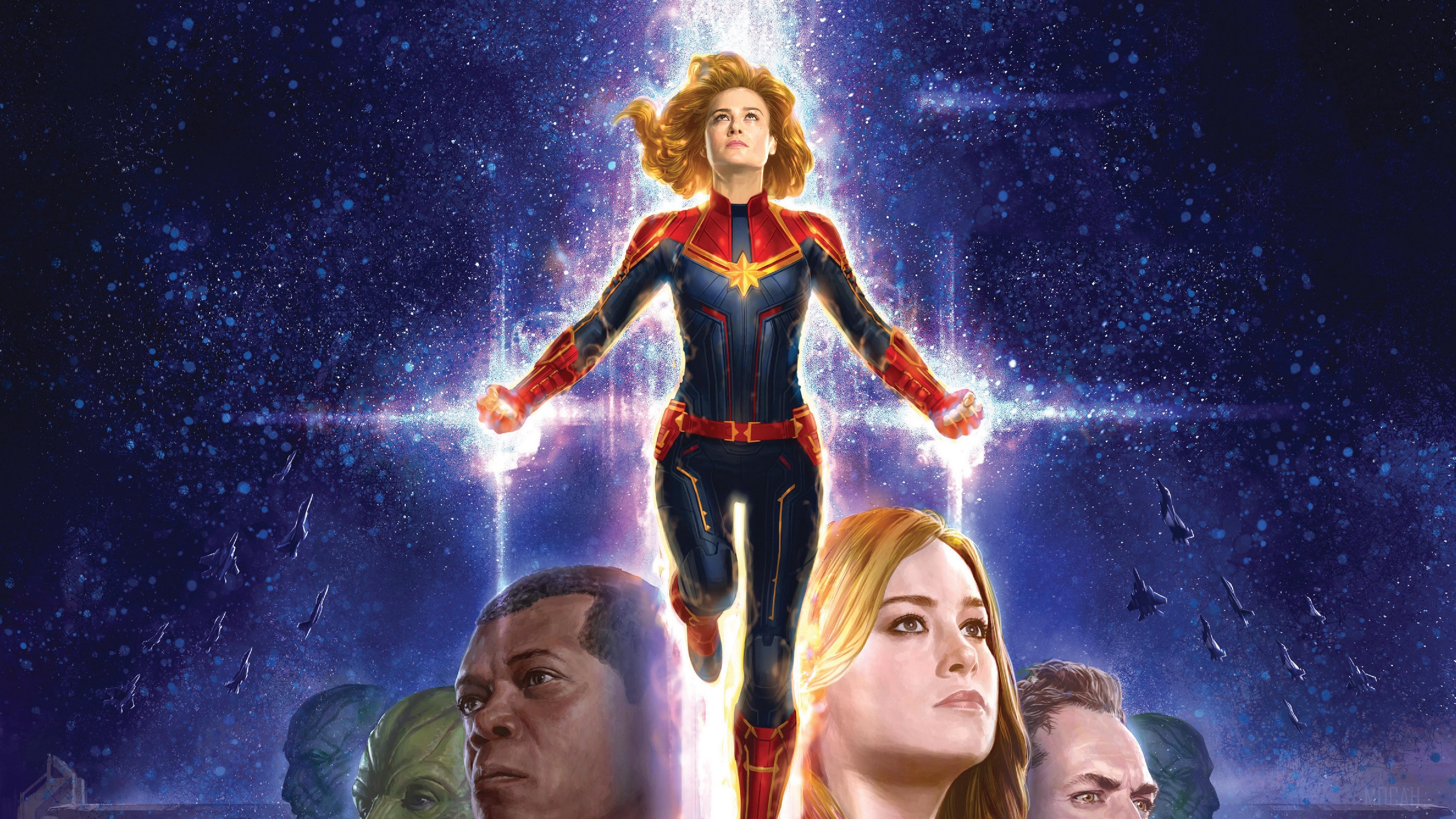 Captain Marvel from Marvel 4K HD Wallpaper