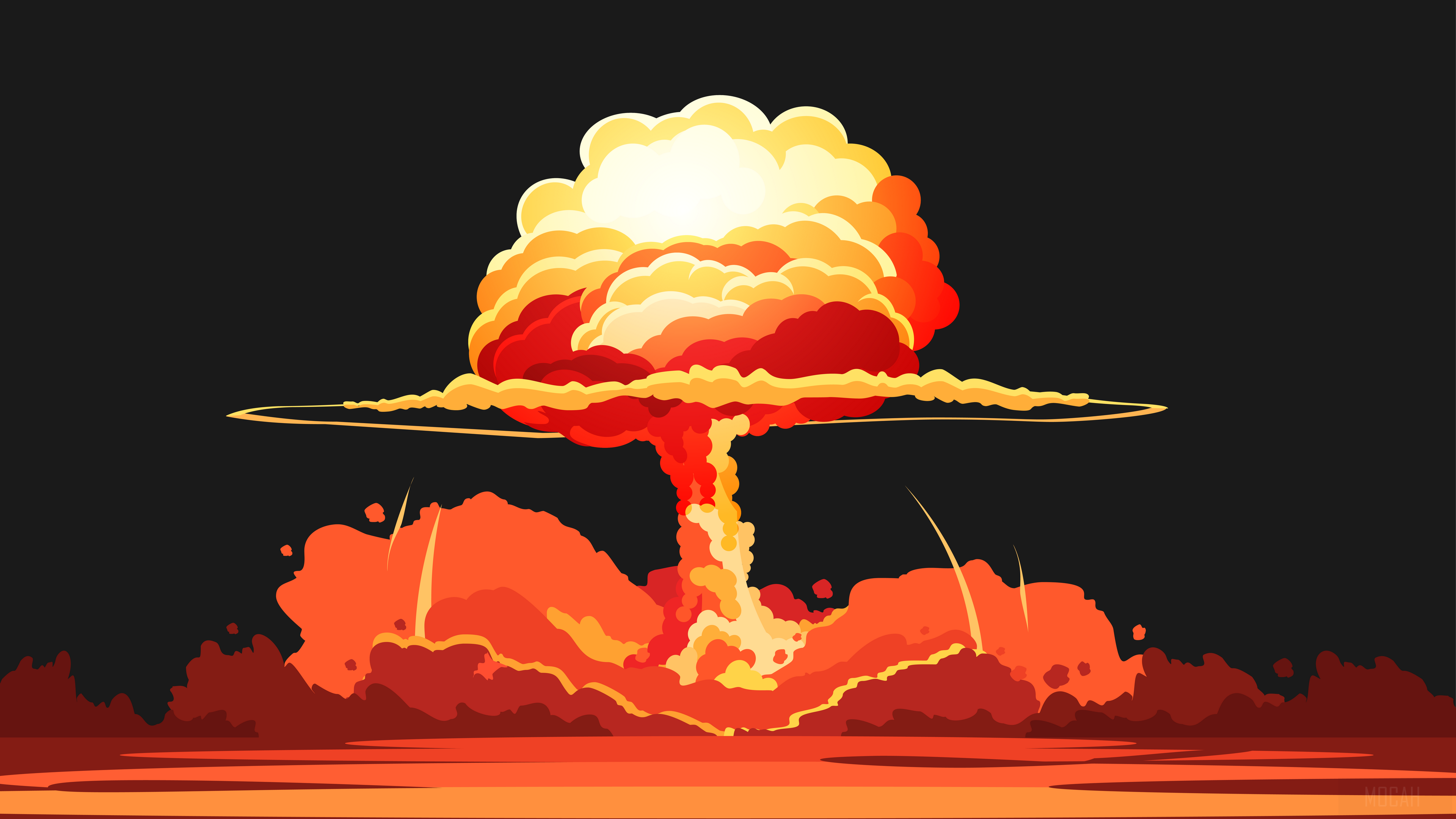Nuclear explosion mushroom cloud HD Wallpaper