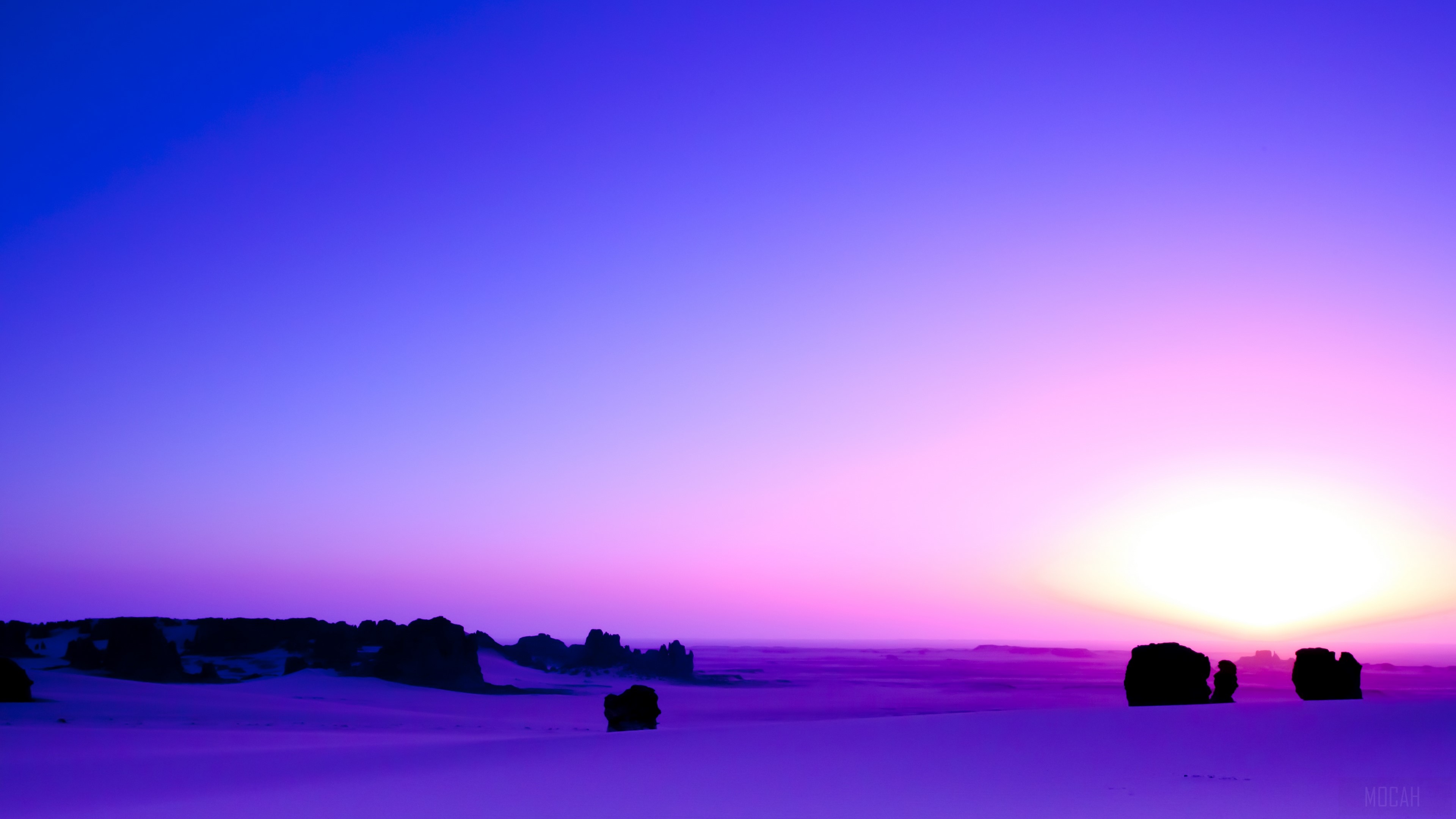Sahara Desert Dunes at Sunrise in Algeria 4K HD Wallpaper