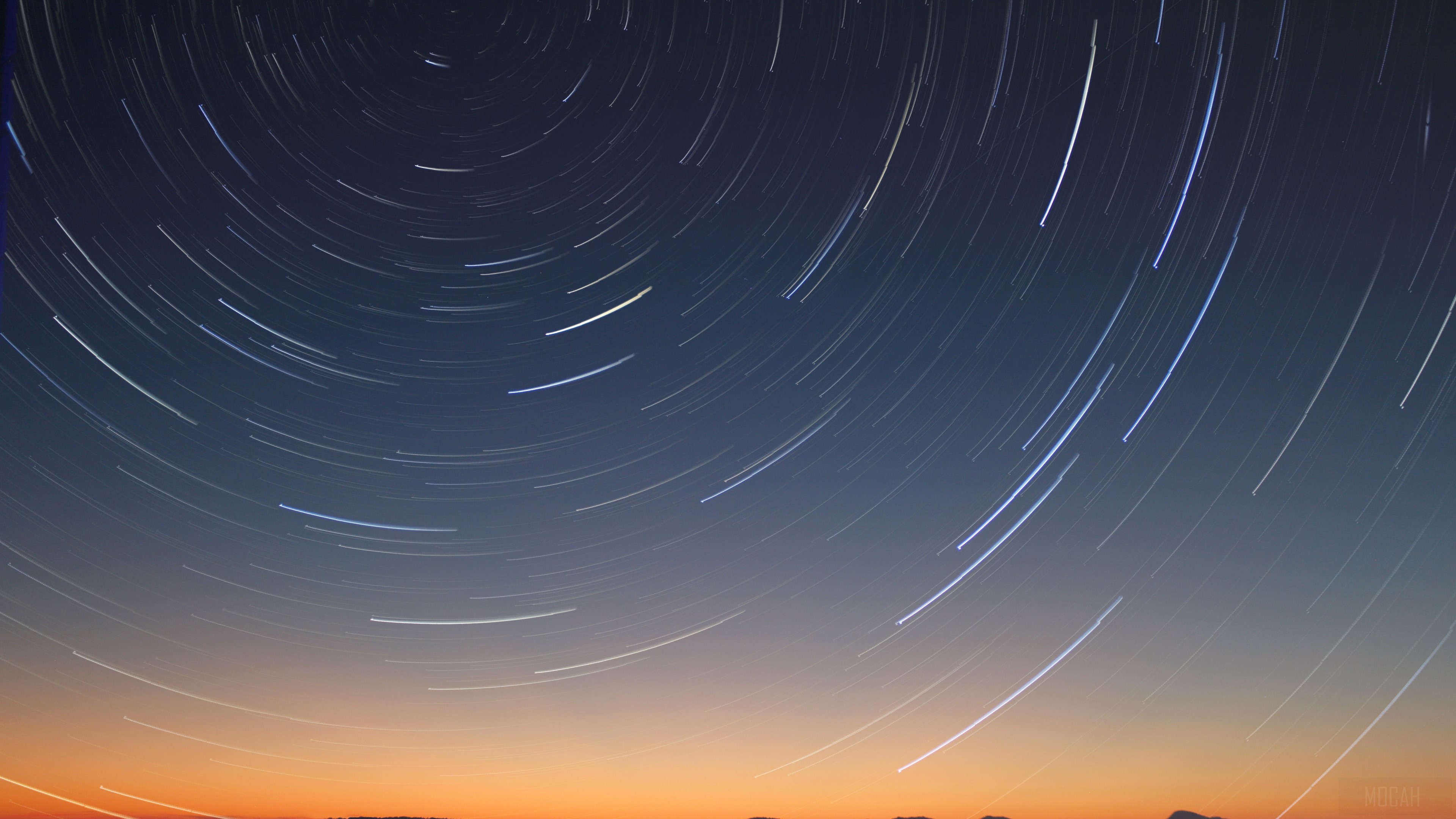 Star Trails in the Night Sky 4K HD Wallpaper