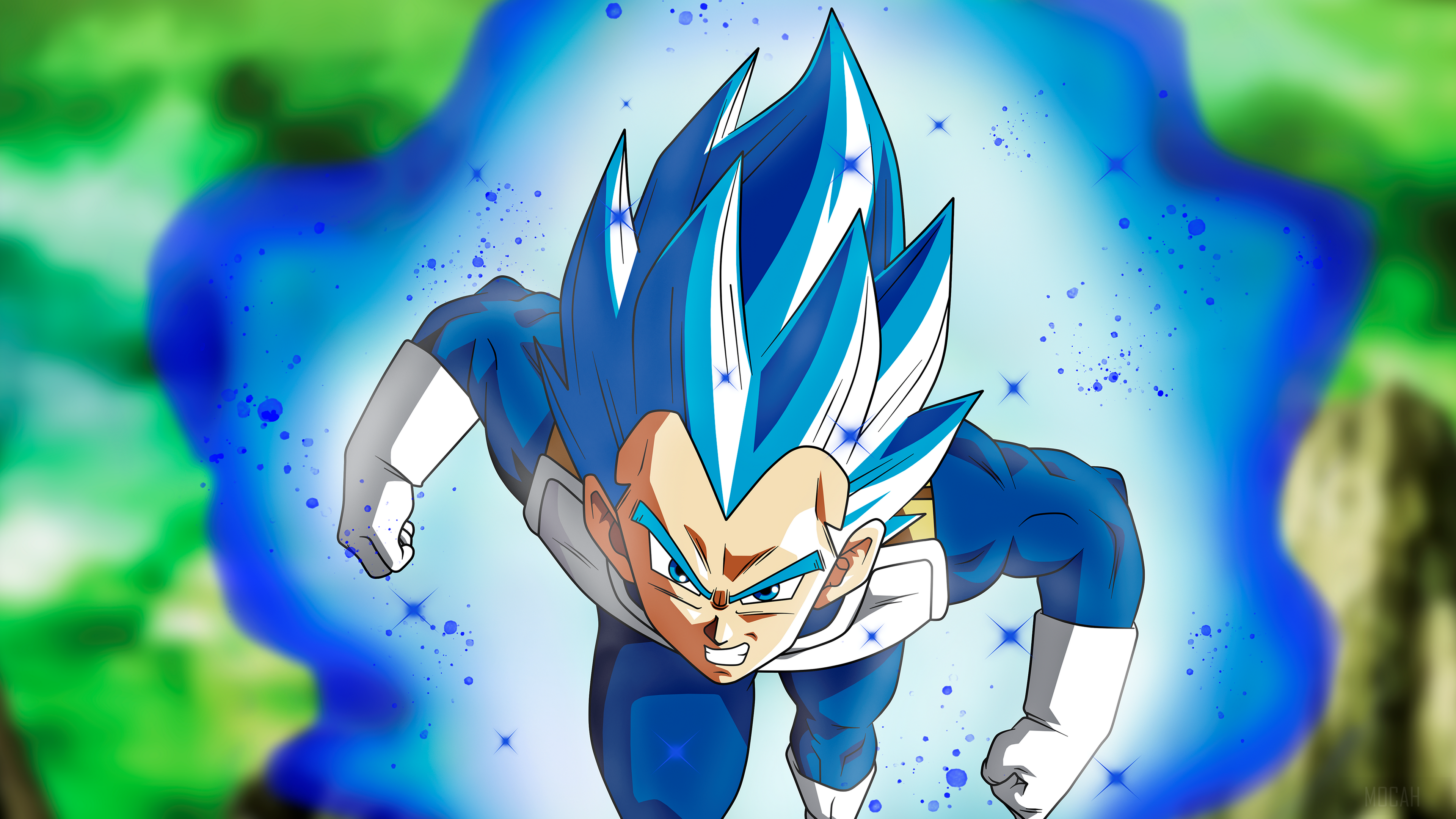 Vegeta from Dragon Ball Super Saiyan Blue 4K HD Wallpaper