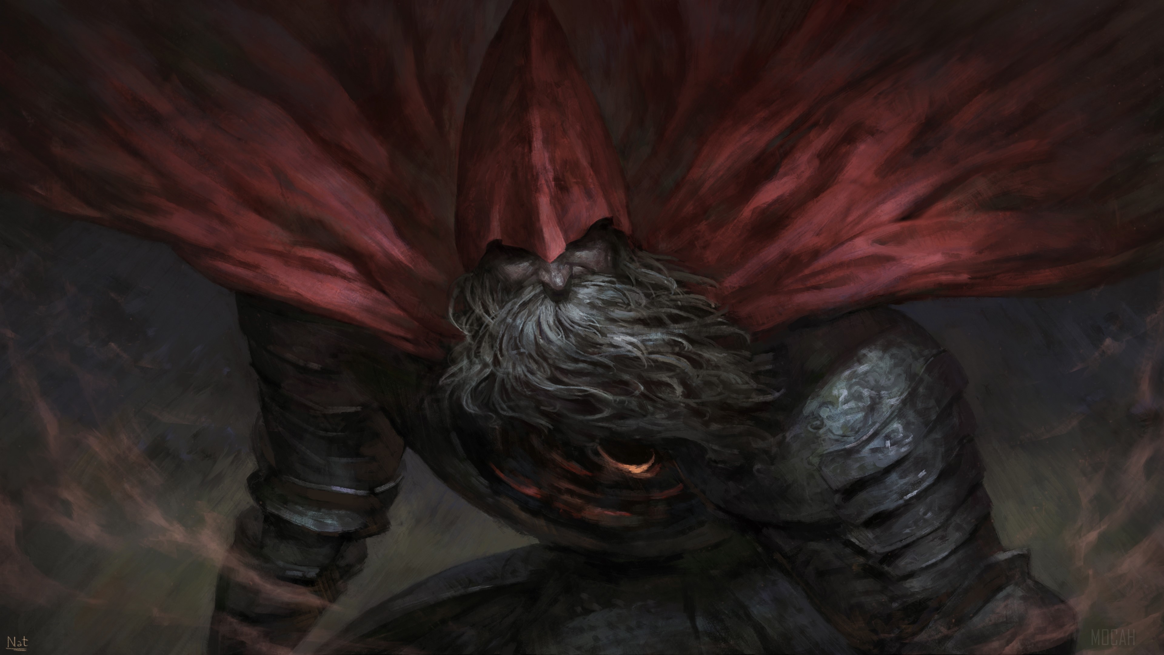 Knight with red cape from Dark Souls III HD Wallpaper