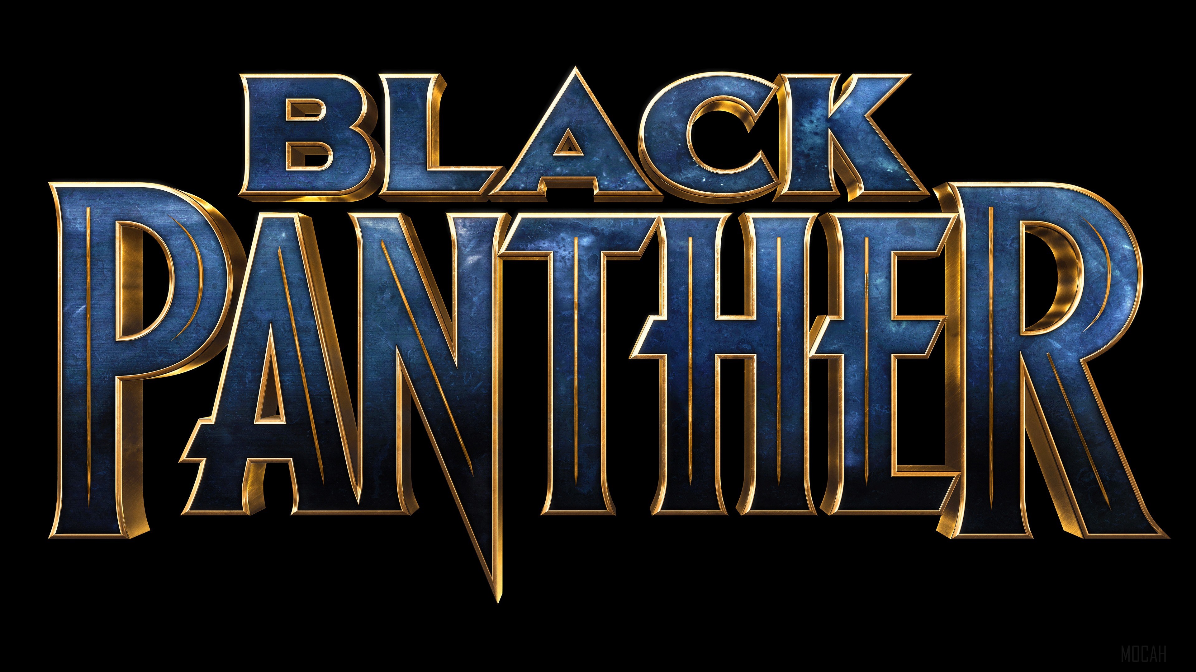 Black Panther movie logo HD Wallpaper