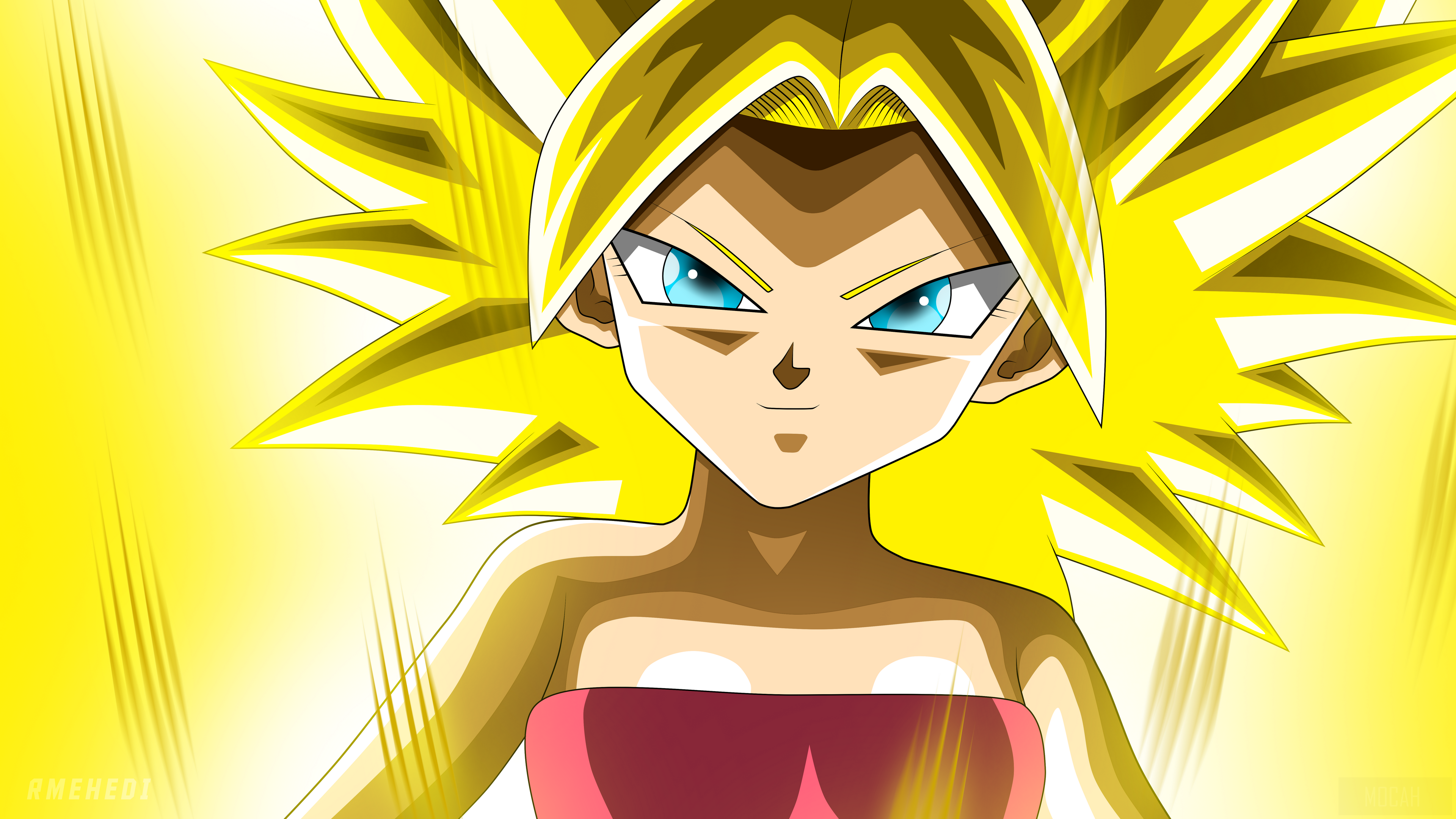 Super Saiyan Caulifla from Dragon Ball HD Wallpaper