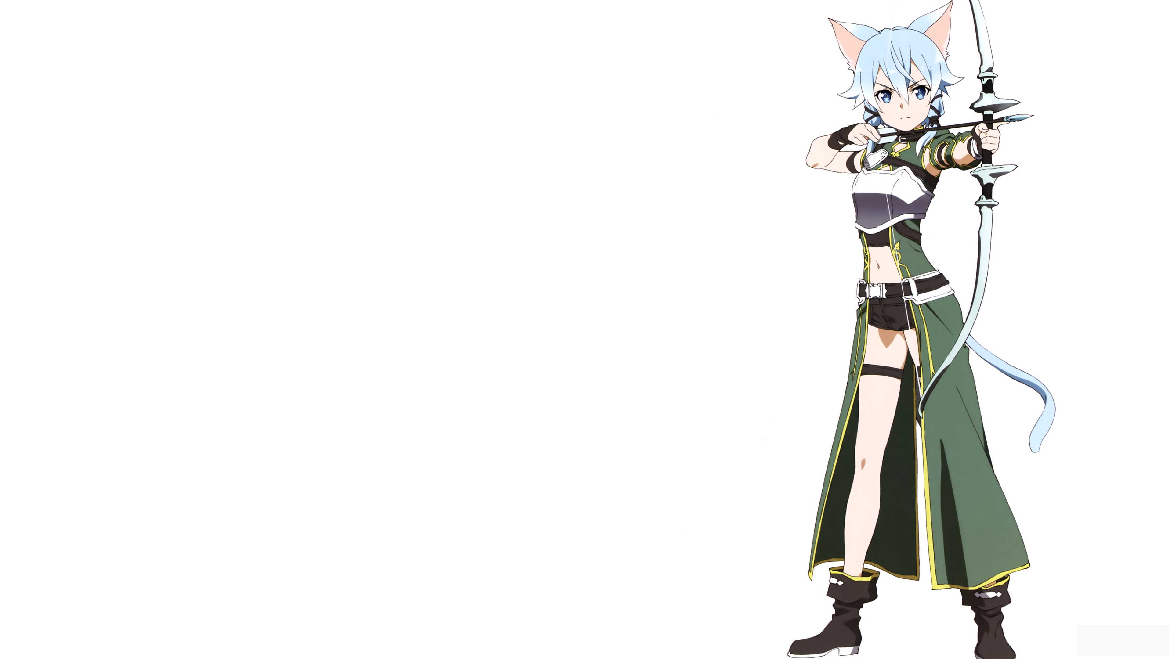 Sinon from Sword Art Online with a bow HD Wallpaper