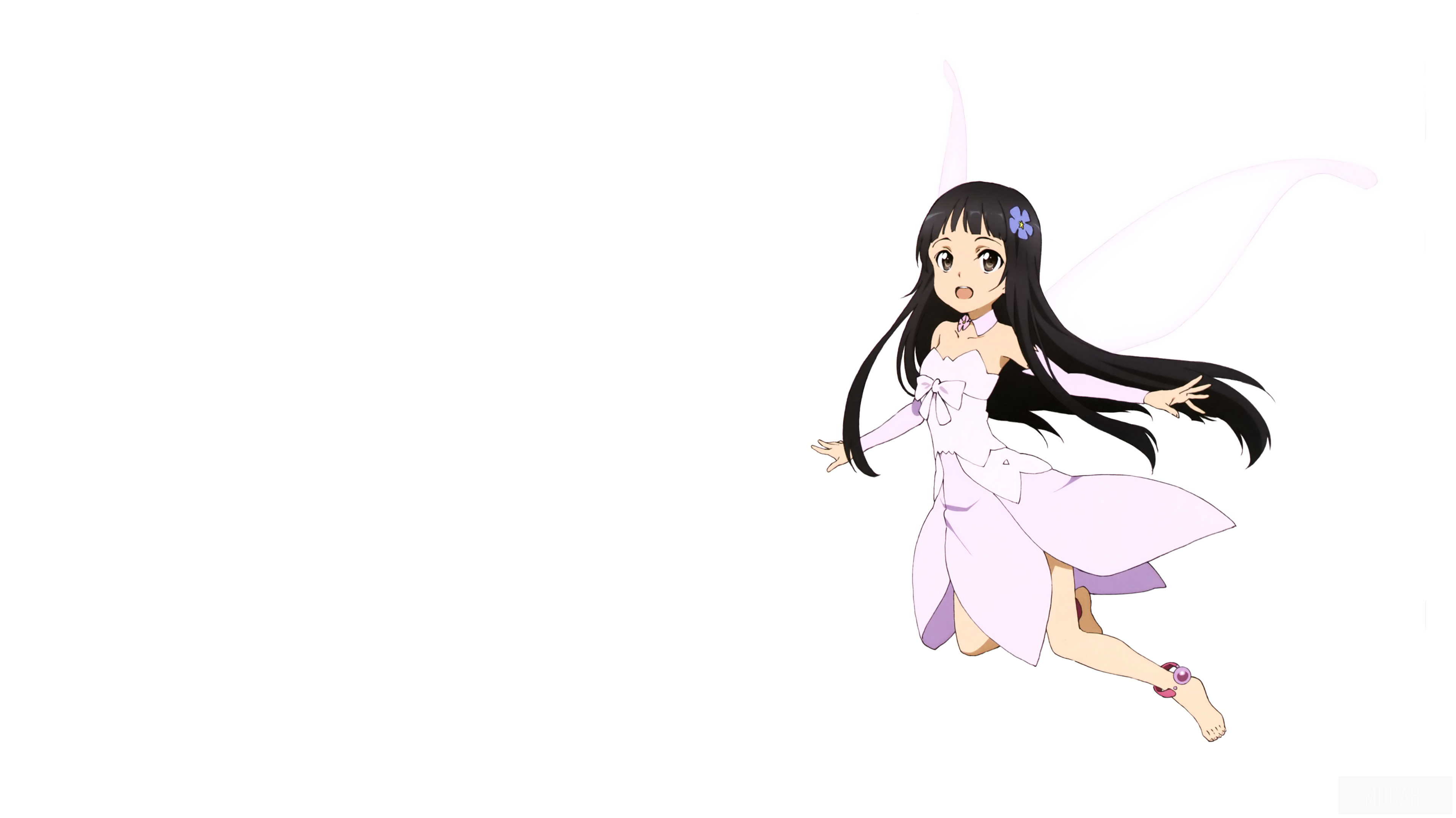 Anime Fairy Girl with Wings HD Wallpaper