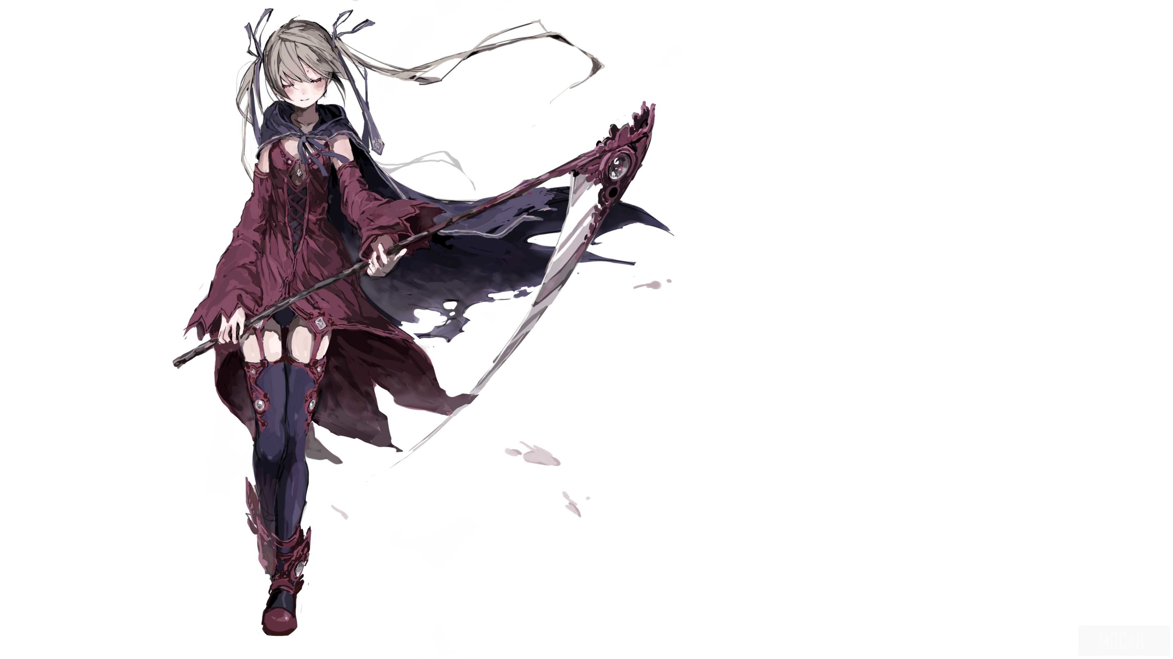 Anime girl with scythe HD Wallpaper