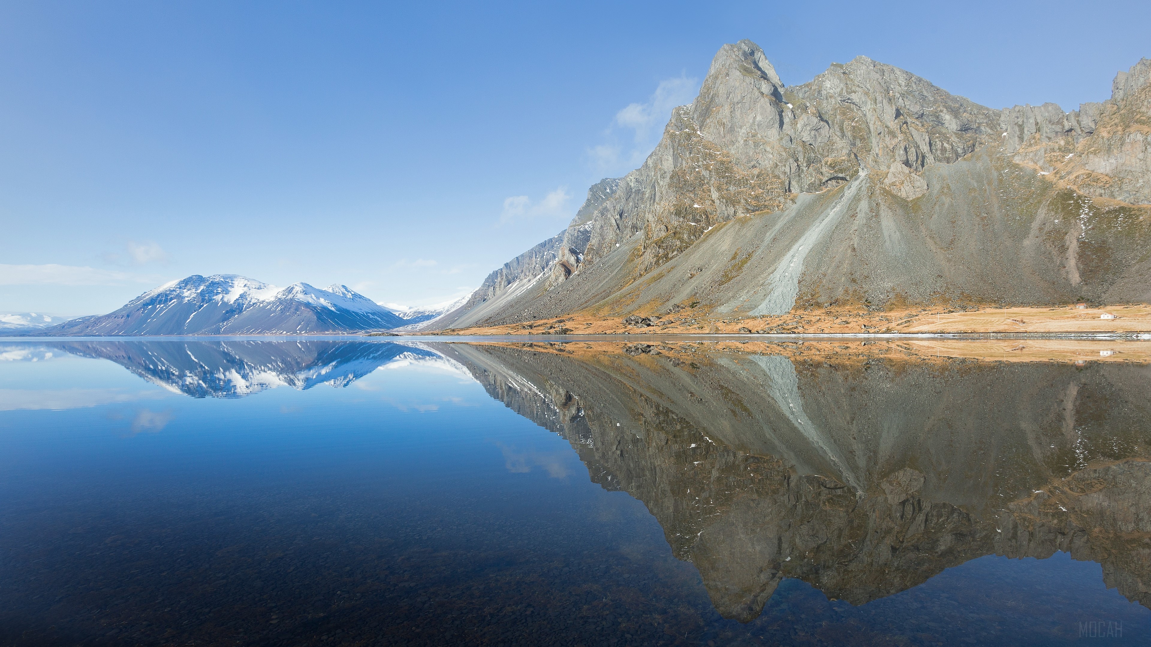 Mountain Reflection on Lake Landscape 4K HD Wallpaper