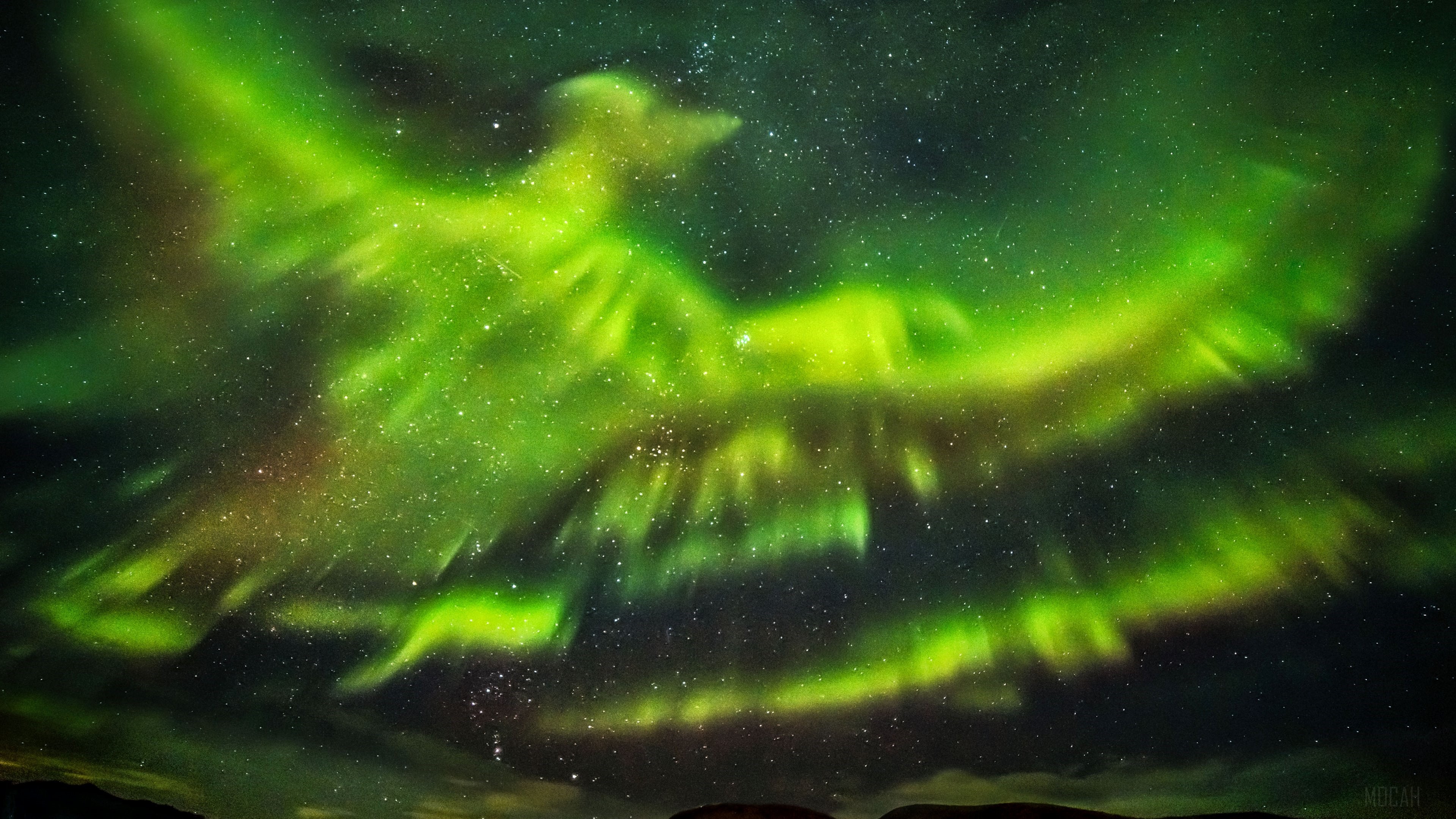 Aurora Borealis in the Night Sky 4K HD Wallpaper