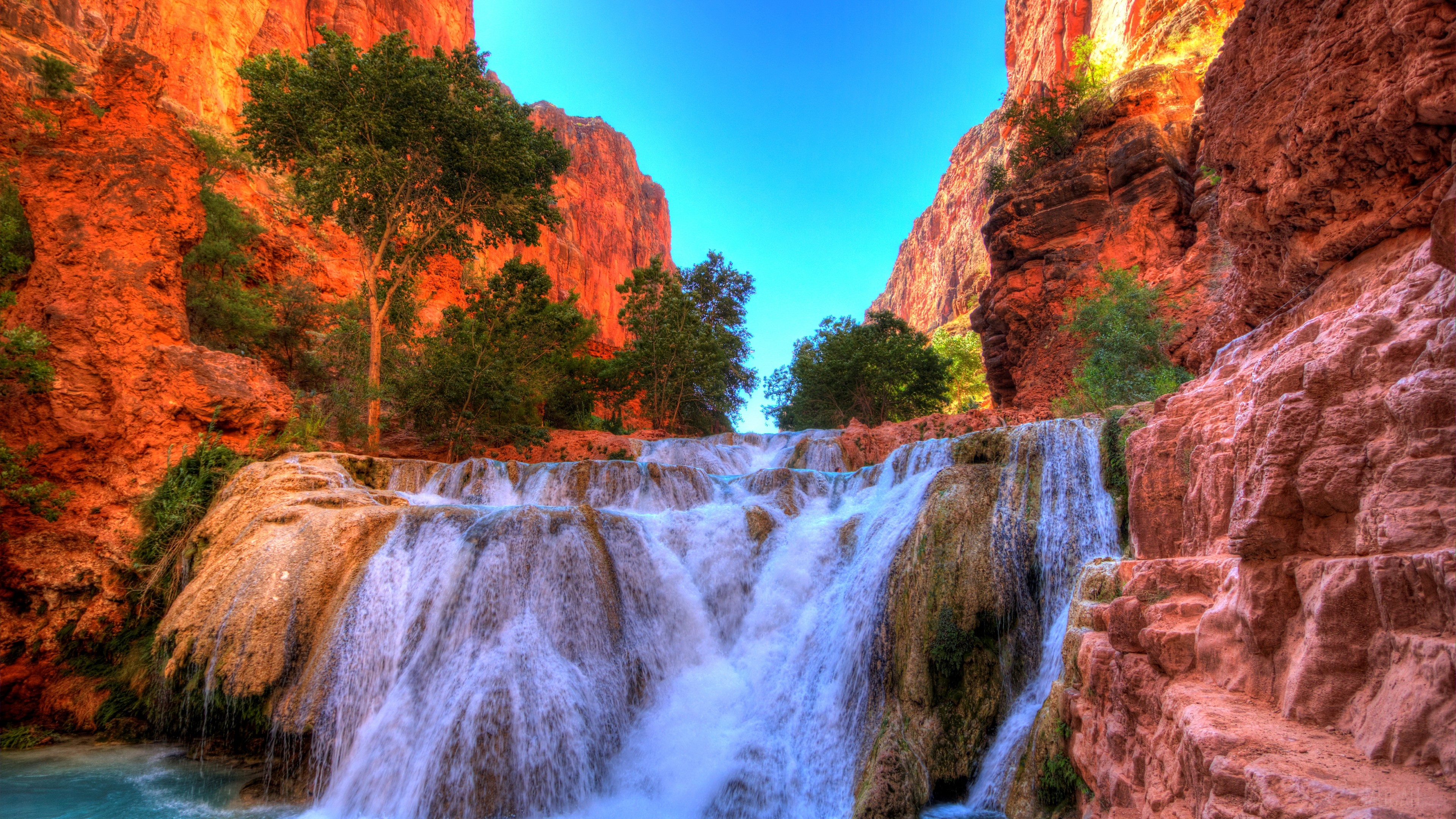 Grand Canyon Waterfall 4K HD Wallpaper