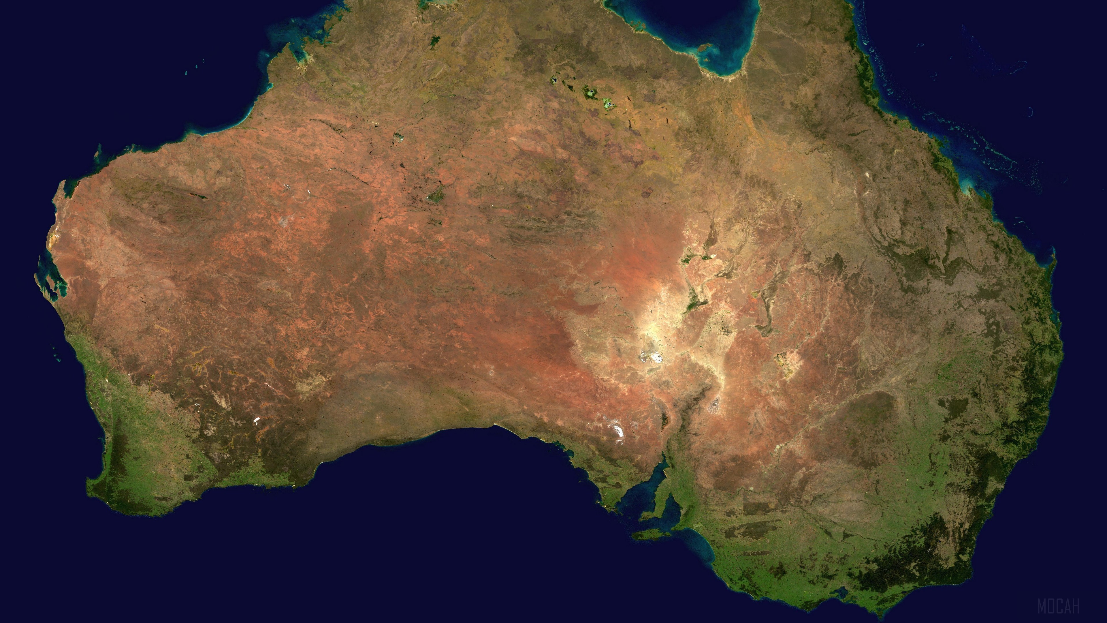 Australia from Space 4K HD Wallpaper
