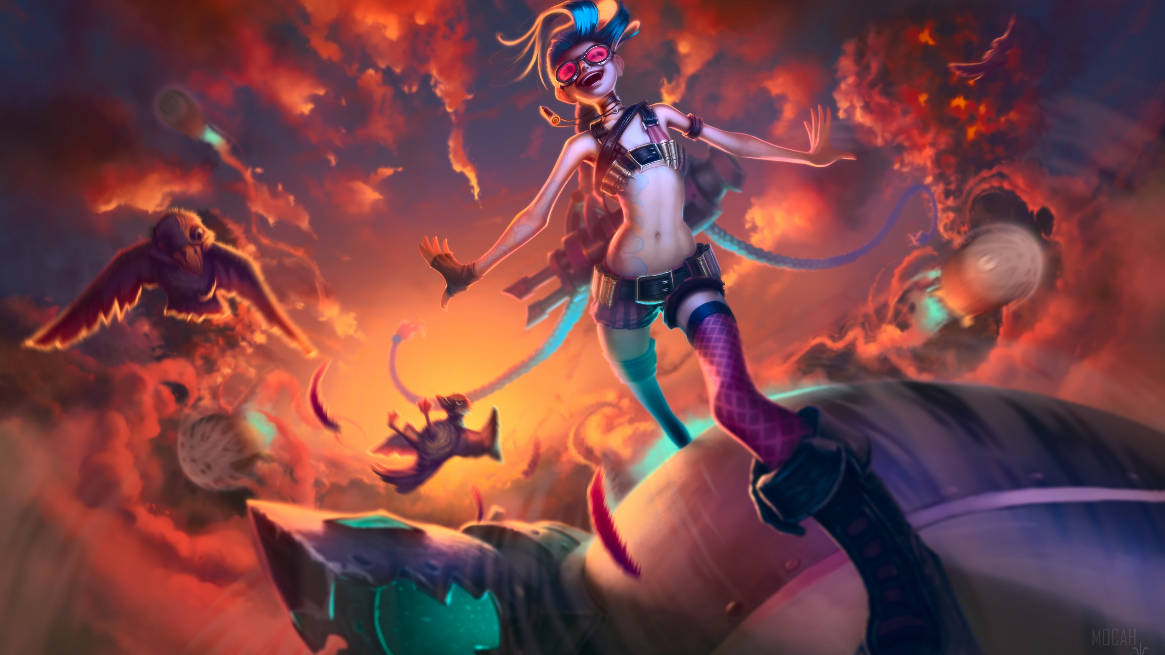 Jinx from League of Legends 4K HD Wallpaper