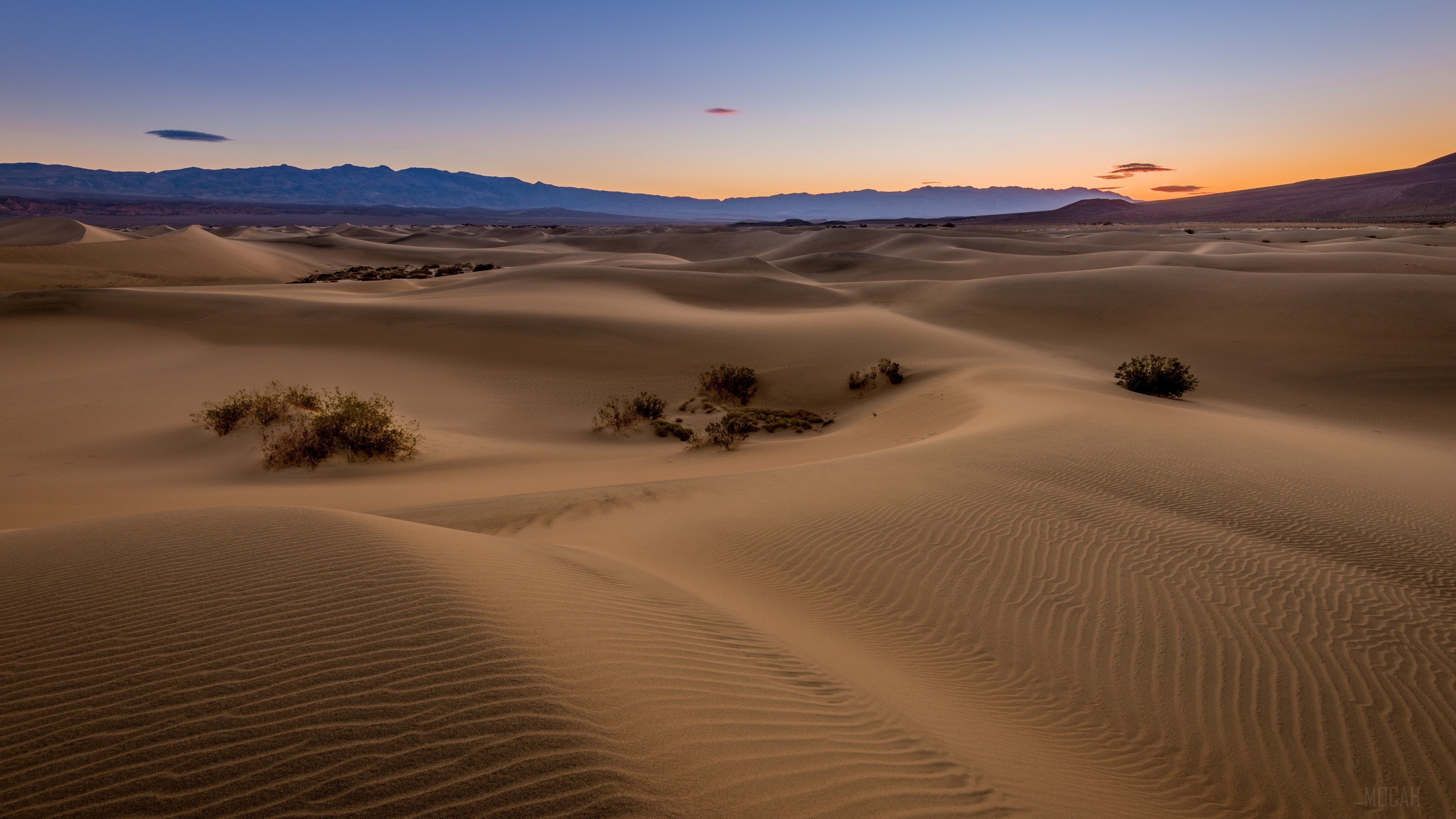 Death Valley Desert Dunes at Morning 4K HD Wallpaper