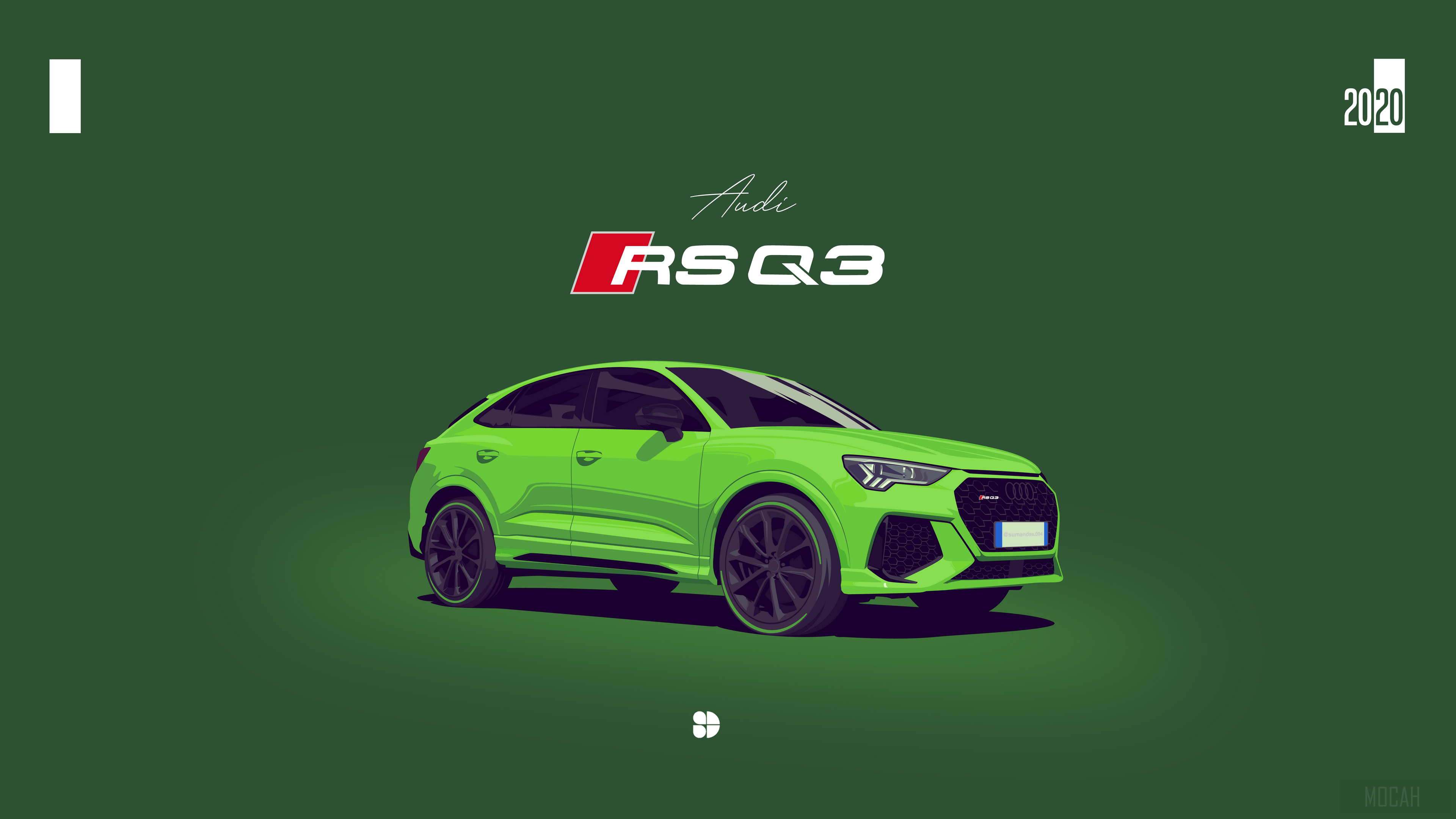 Audi RS Q3 Green Car 4K HD Wallpaper
