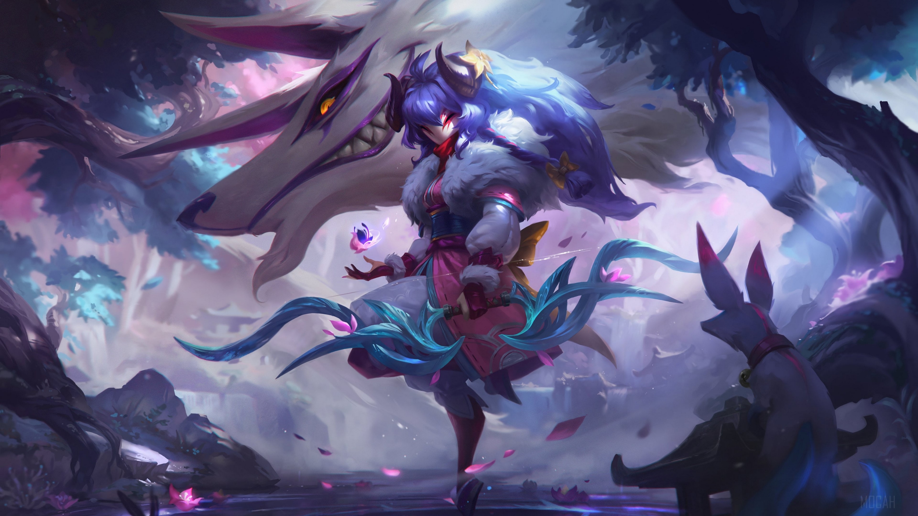 Kindred from League of Legends 4K HD Wallpaper