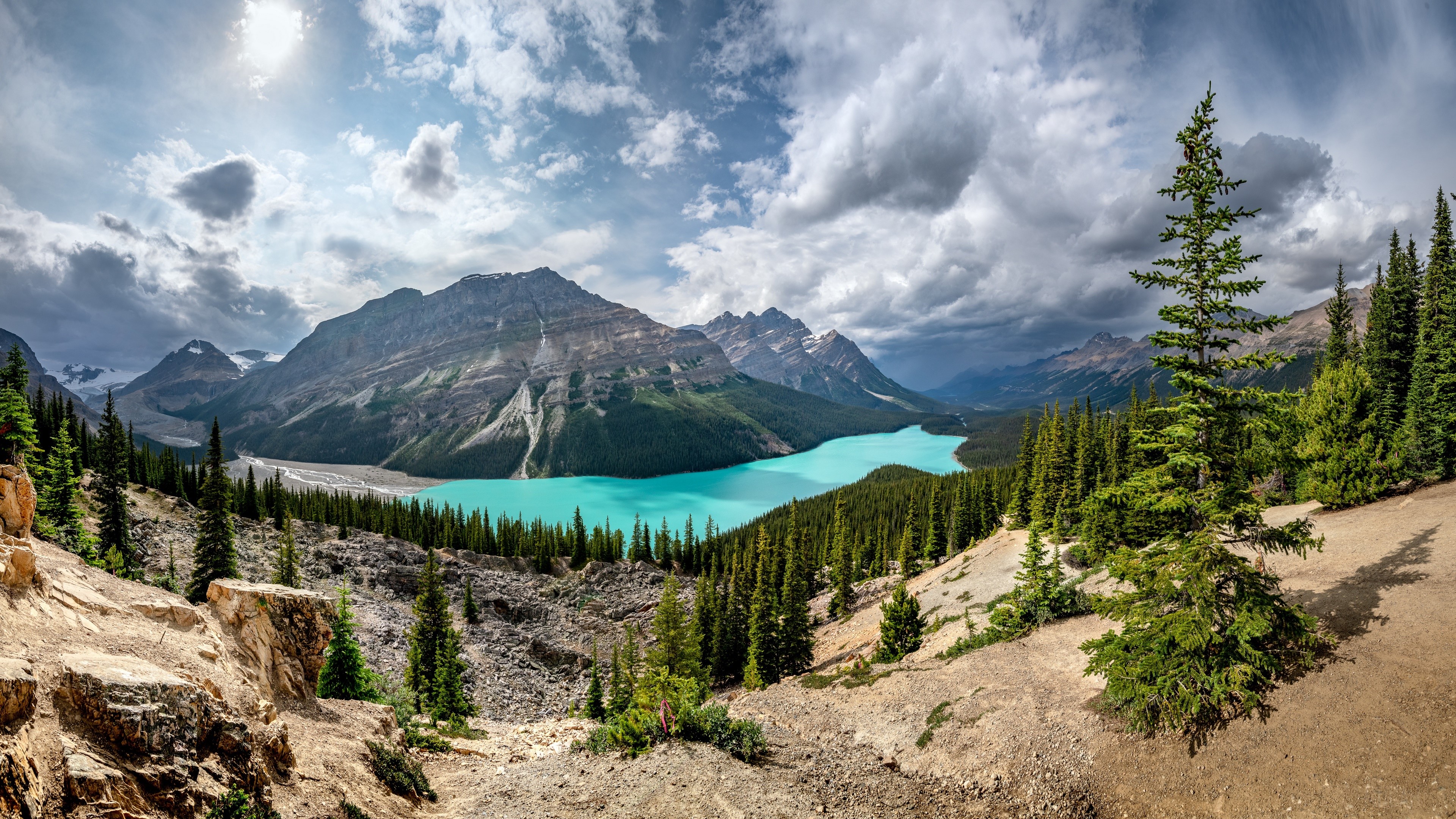 Peyto Lake in Banff National Park, Canada HD Wallpaper