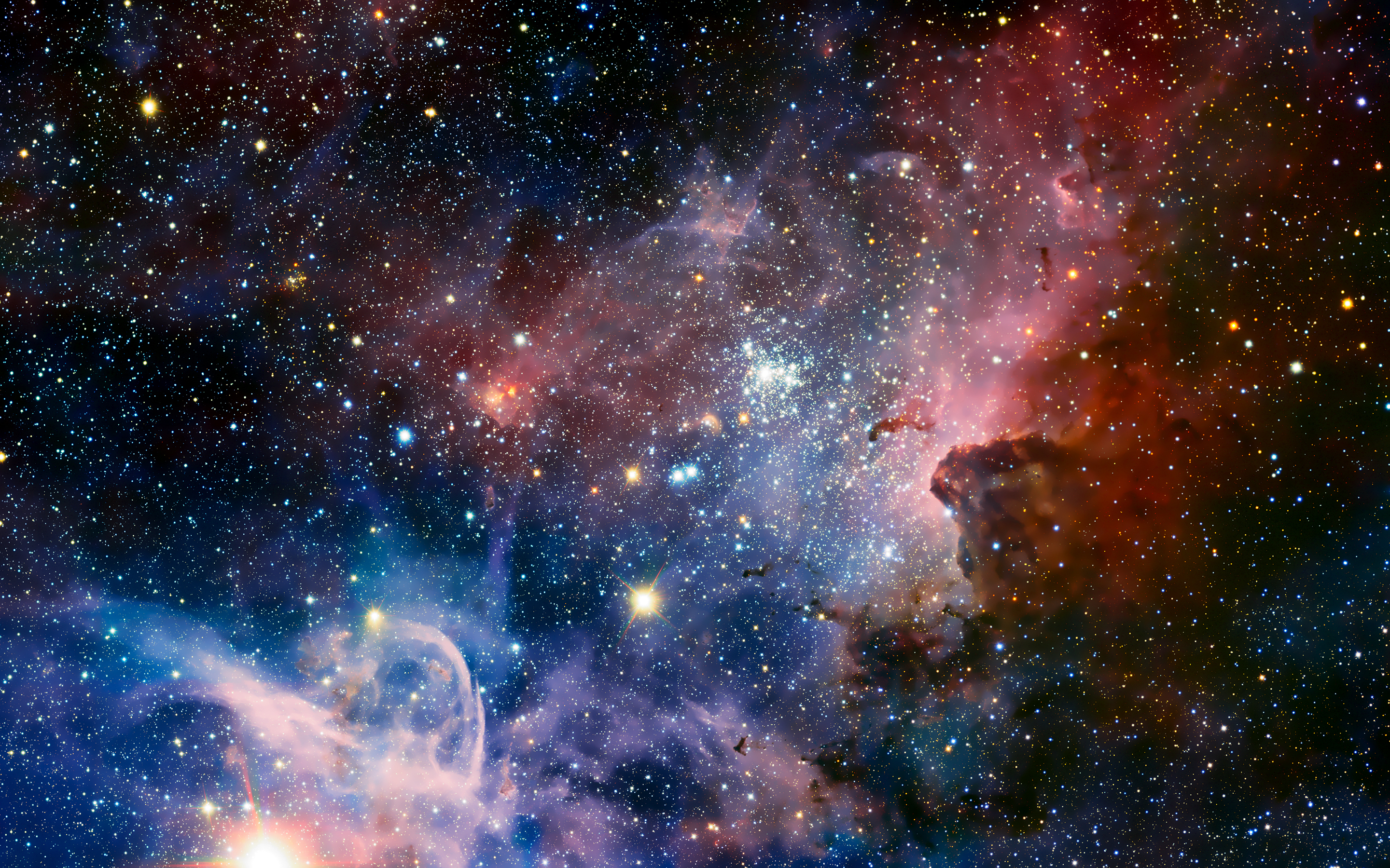 Nebula and stars in deep space HD Wallpaper