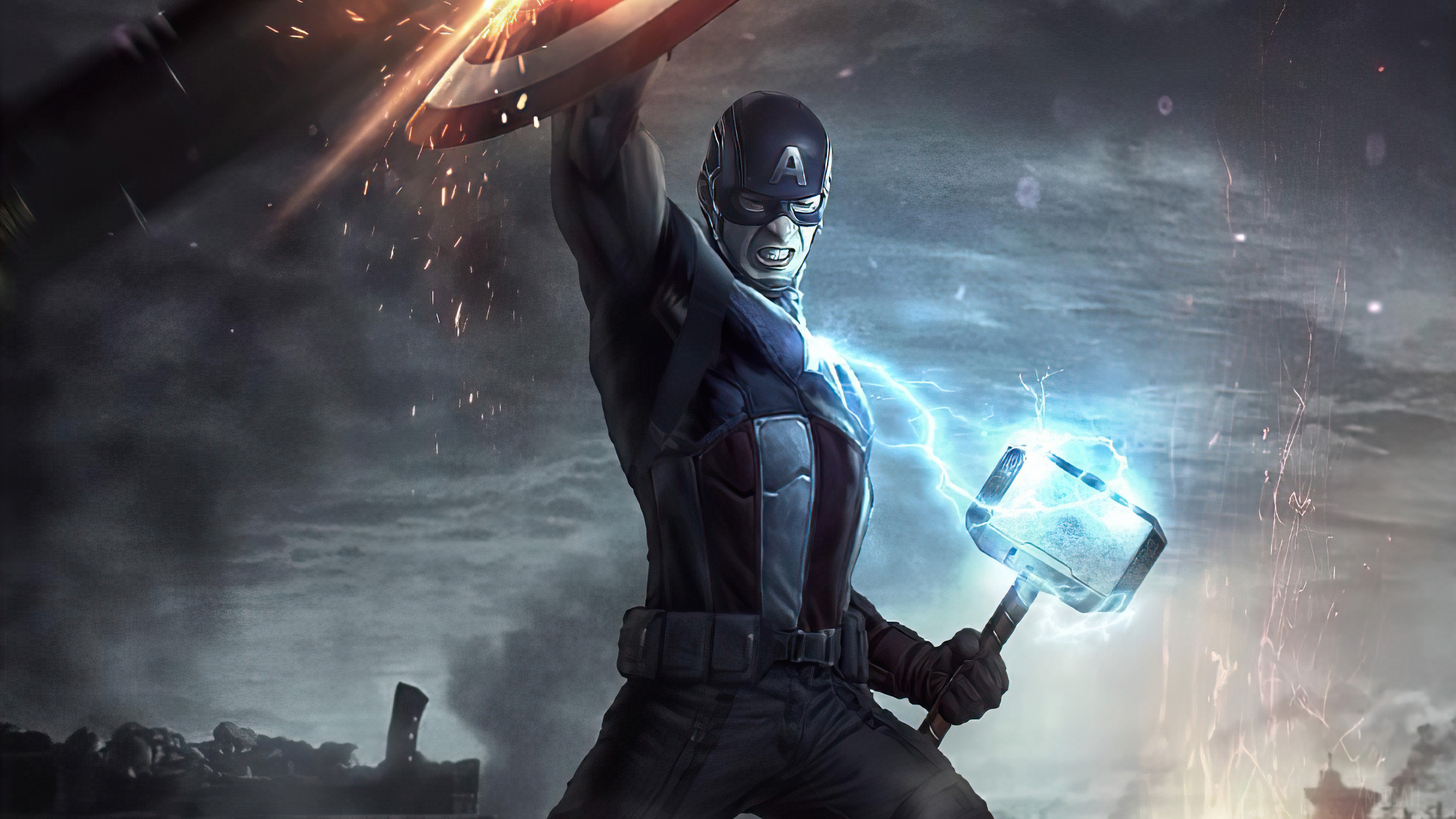 Captain America Artwork 4K HD Wallpaper