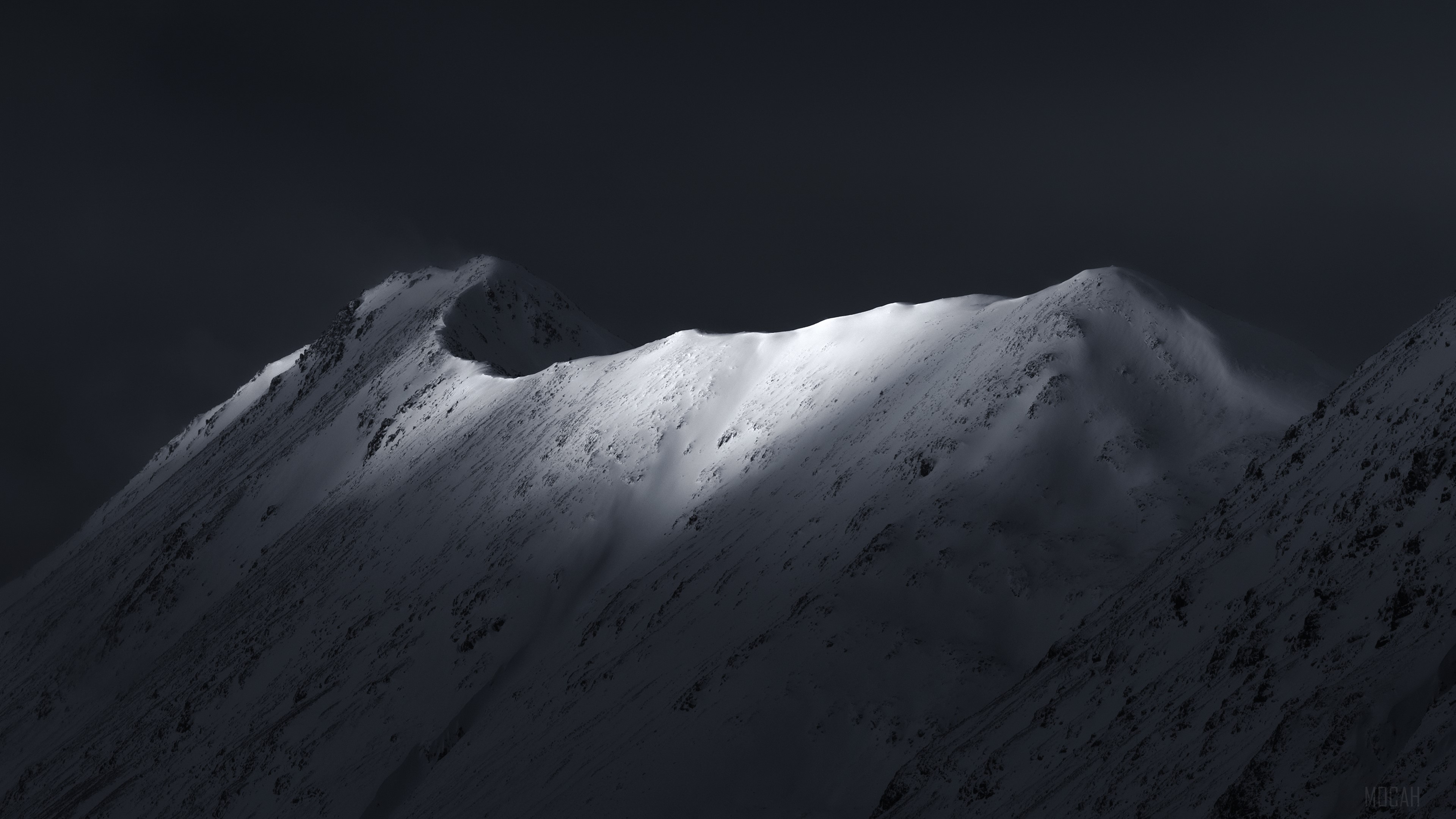 Dark Night Mountains HD Wallpaper