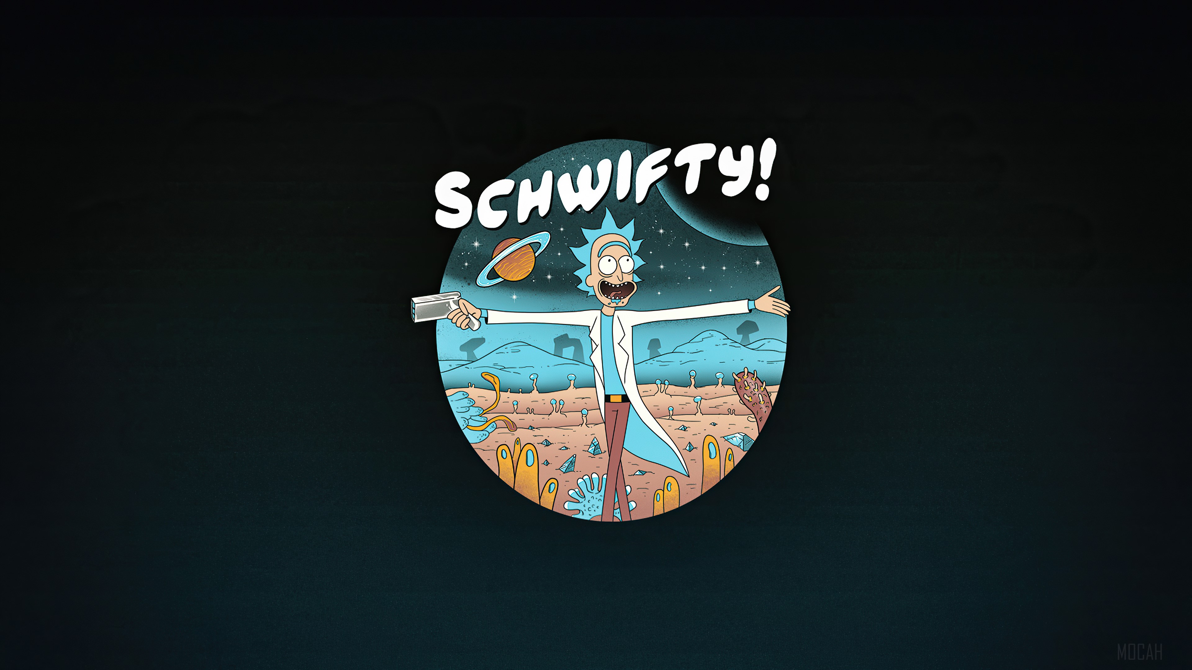 Rick Sanchez from Rick and Morty Schwifty 4K HD Wallpaper