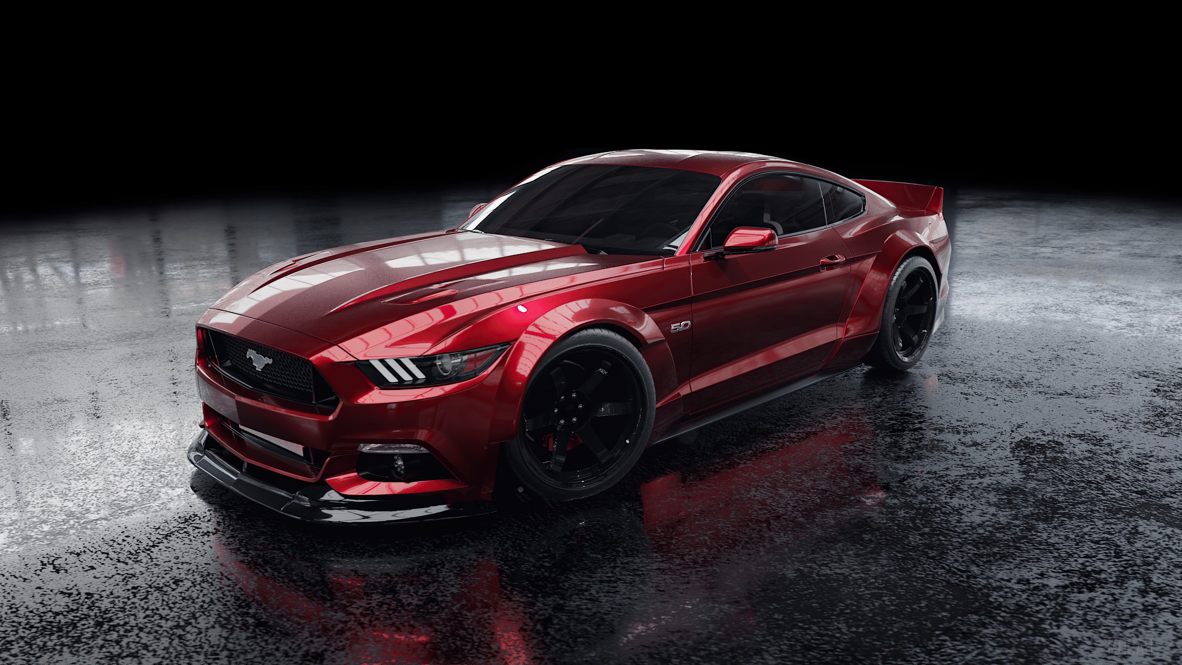 Red Ford Mustang HD Wallpaper