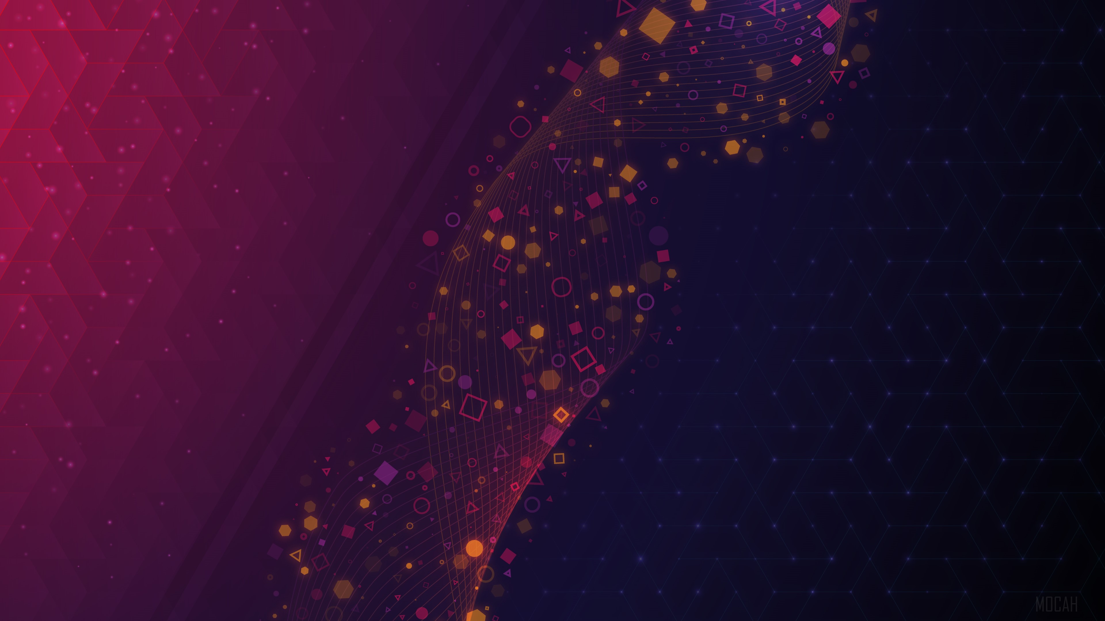 Abstract Geometric Shapes and Waves 4K HD Wallpaper