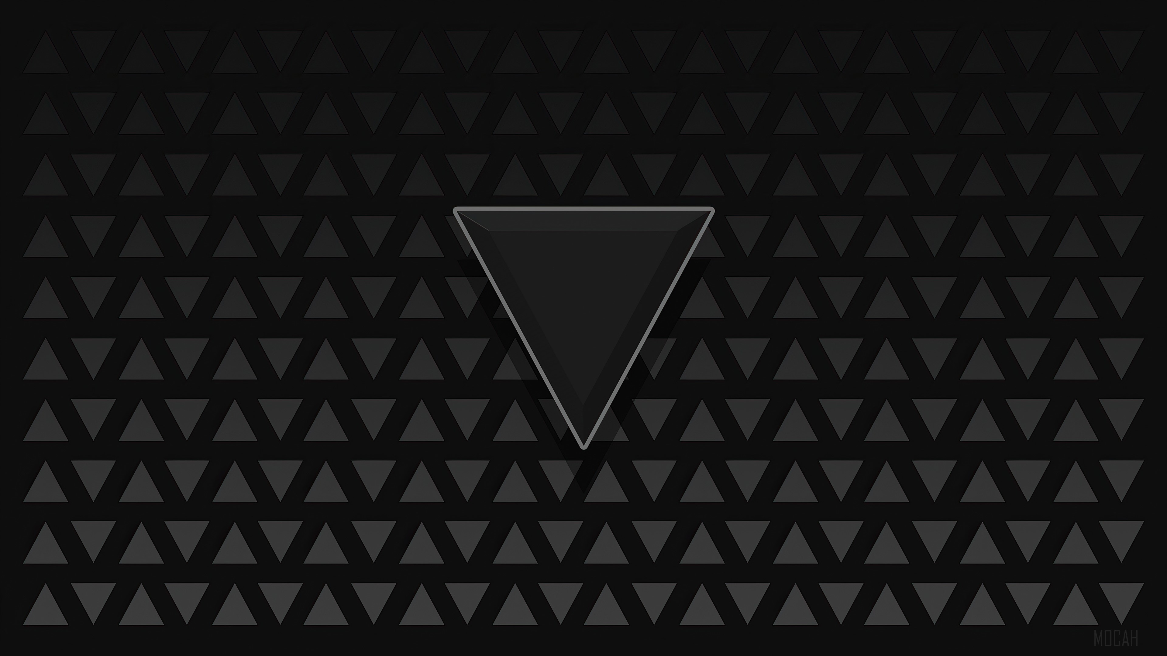 Dark Triangle Pattern 4K HD Wallpaper