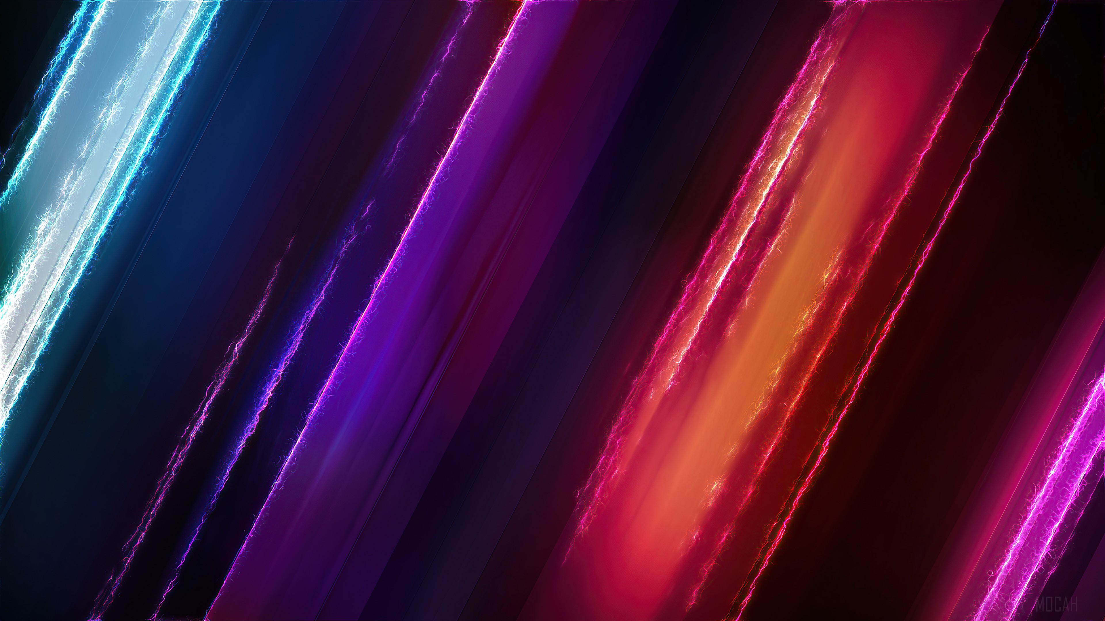 Abstract Diagonal Burning Colors 4K HD Wallpaper