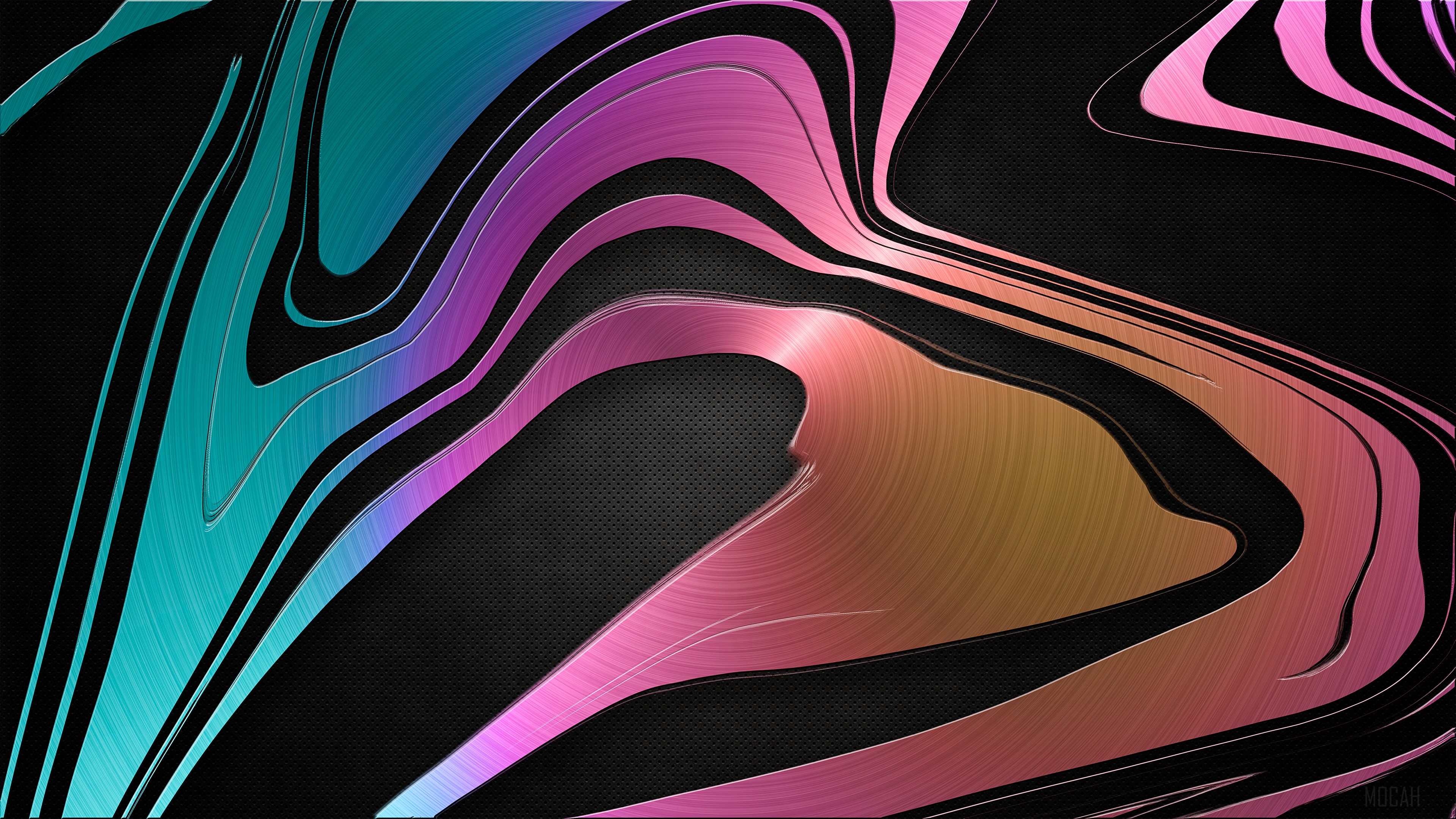 Abstract Metallic Swirls 4K HD Wallpaper