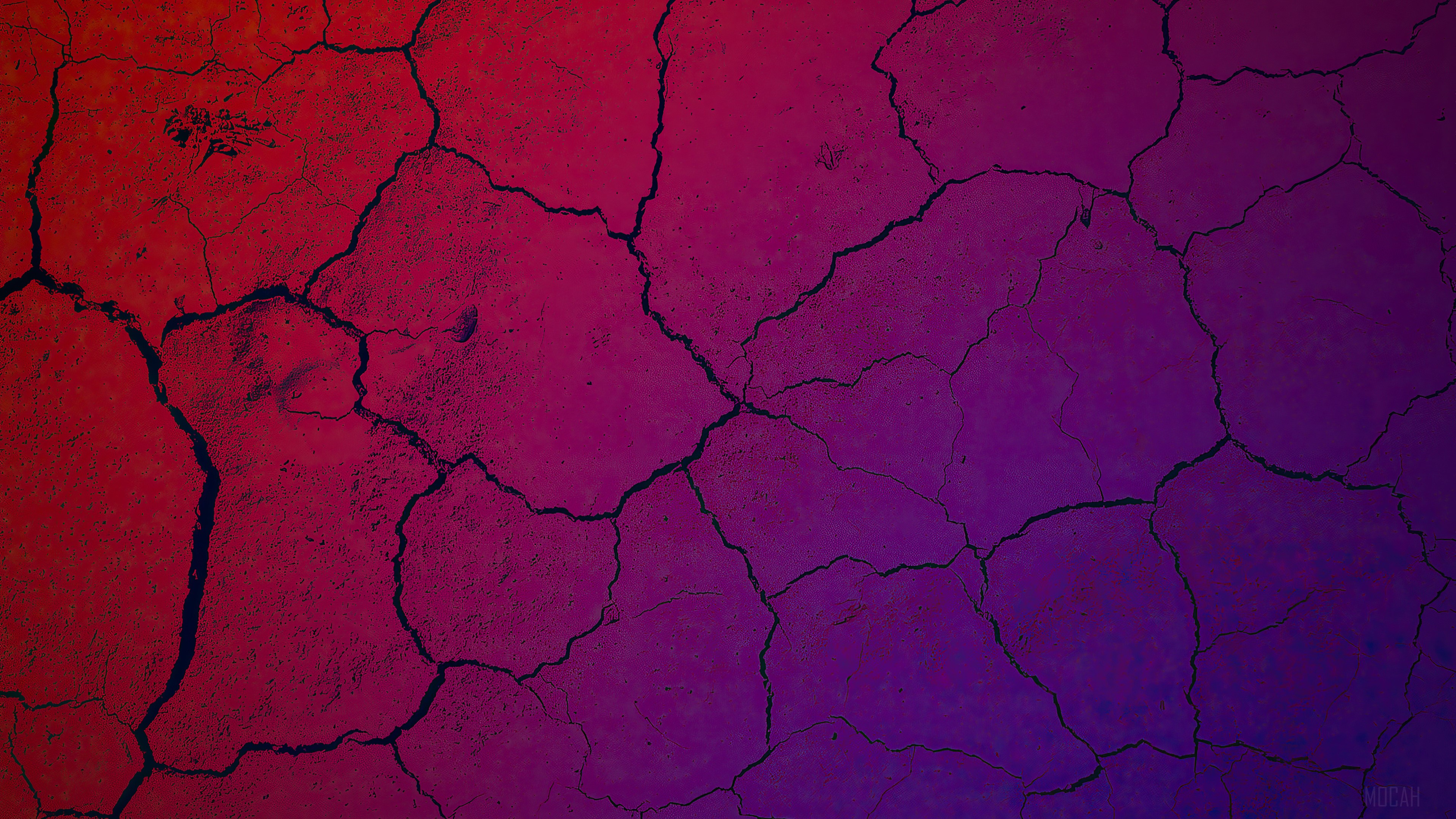 Cracked Earth Gradient 4K HD Wallpaper