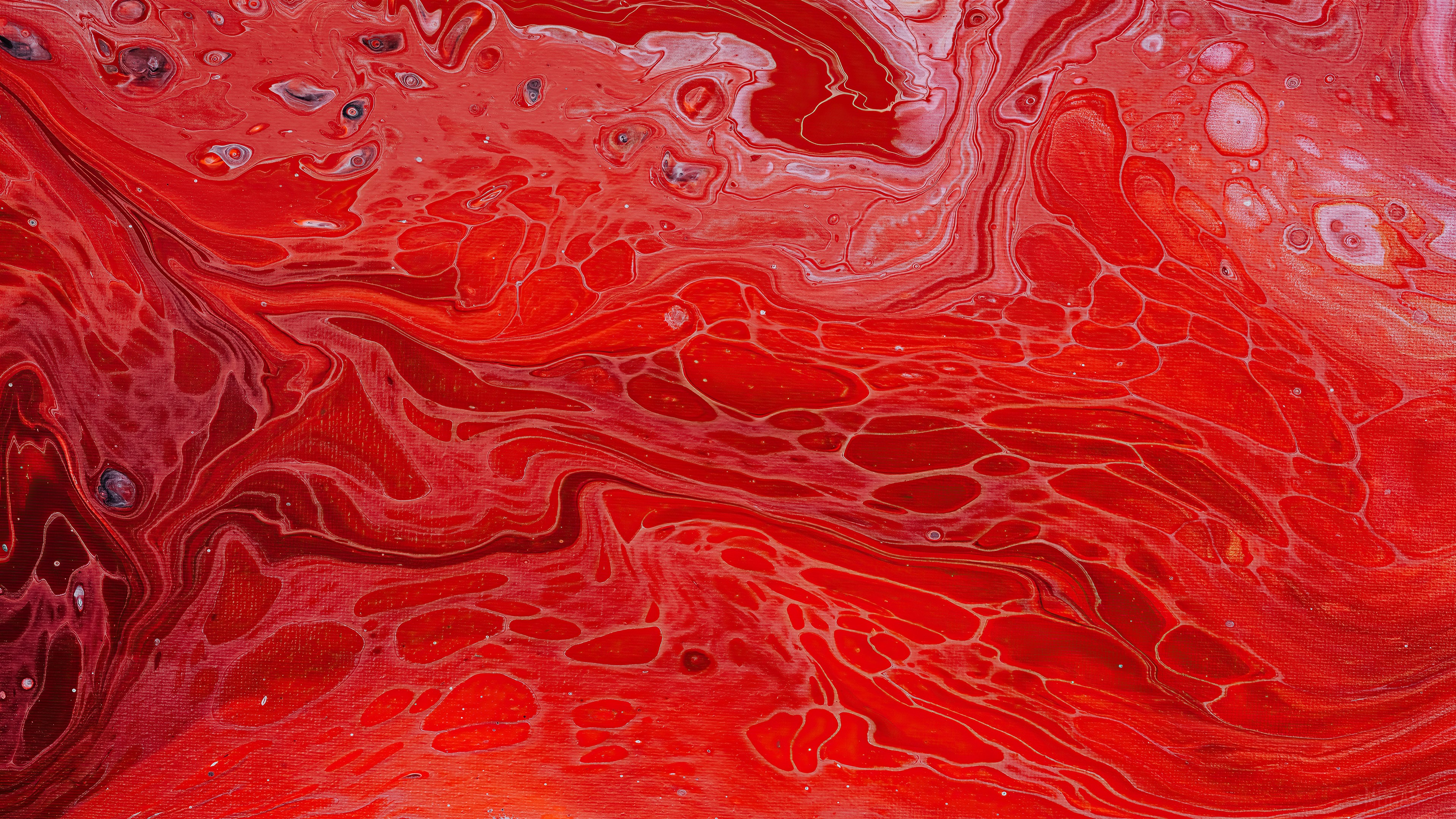 Red Rocks Acrylic Pouring 4K HD Wallpaper