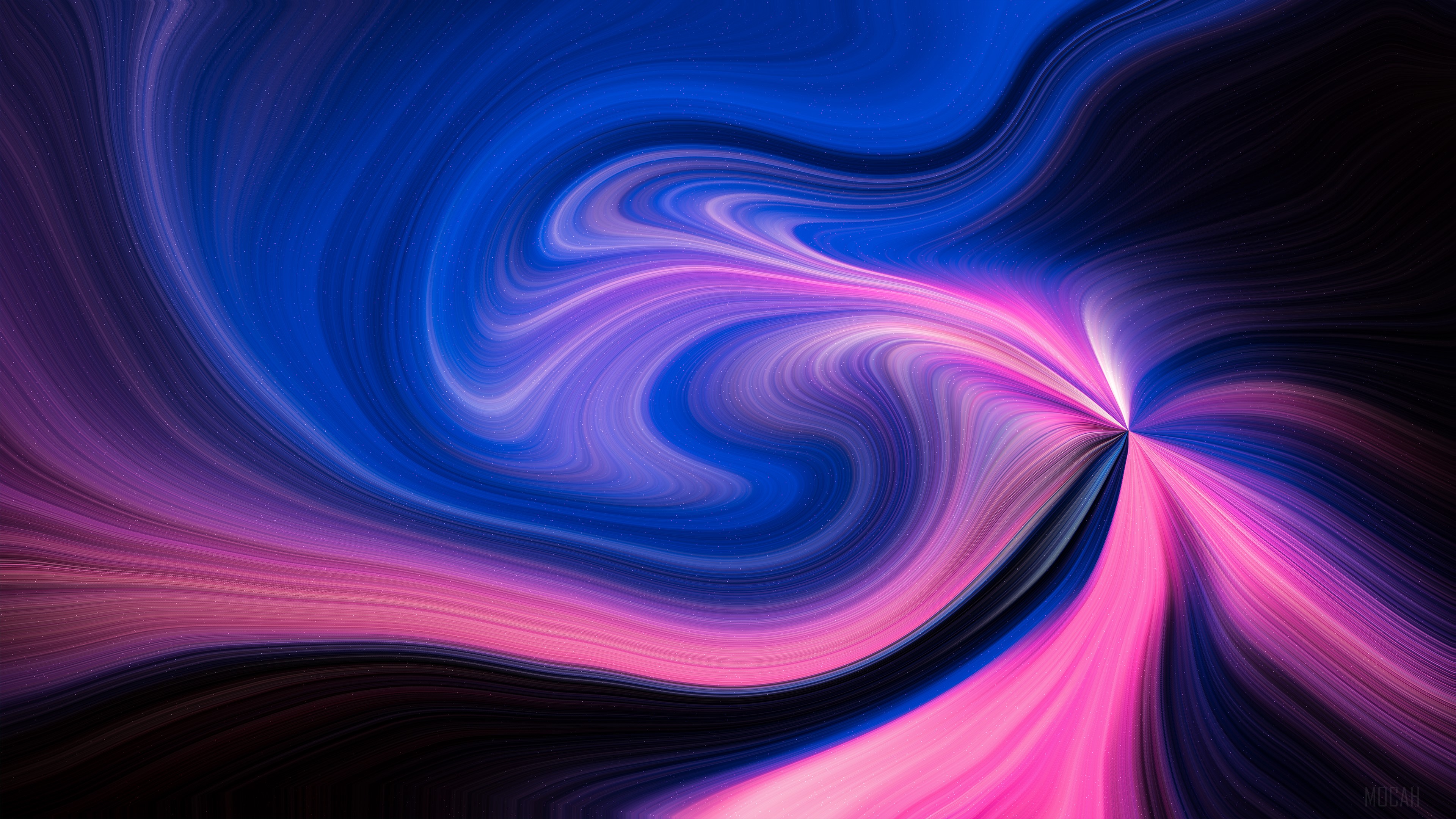 Abstract Swirls of Blue and Pink 4K HD Wallpaper