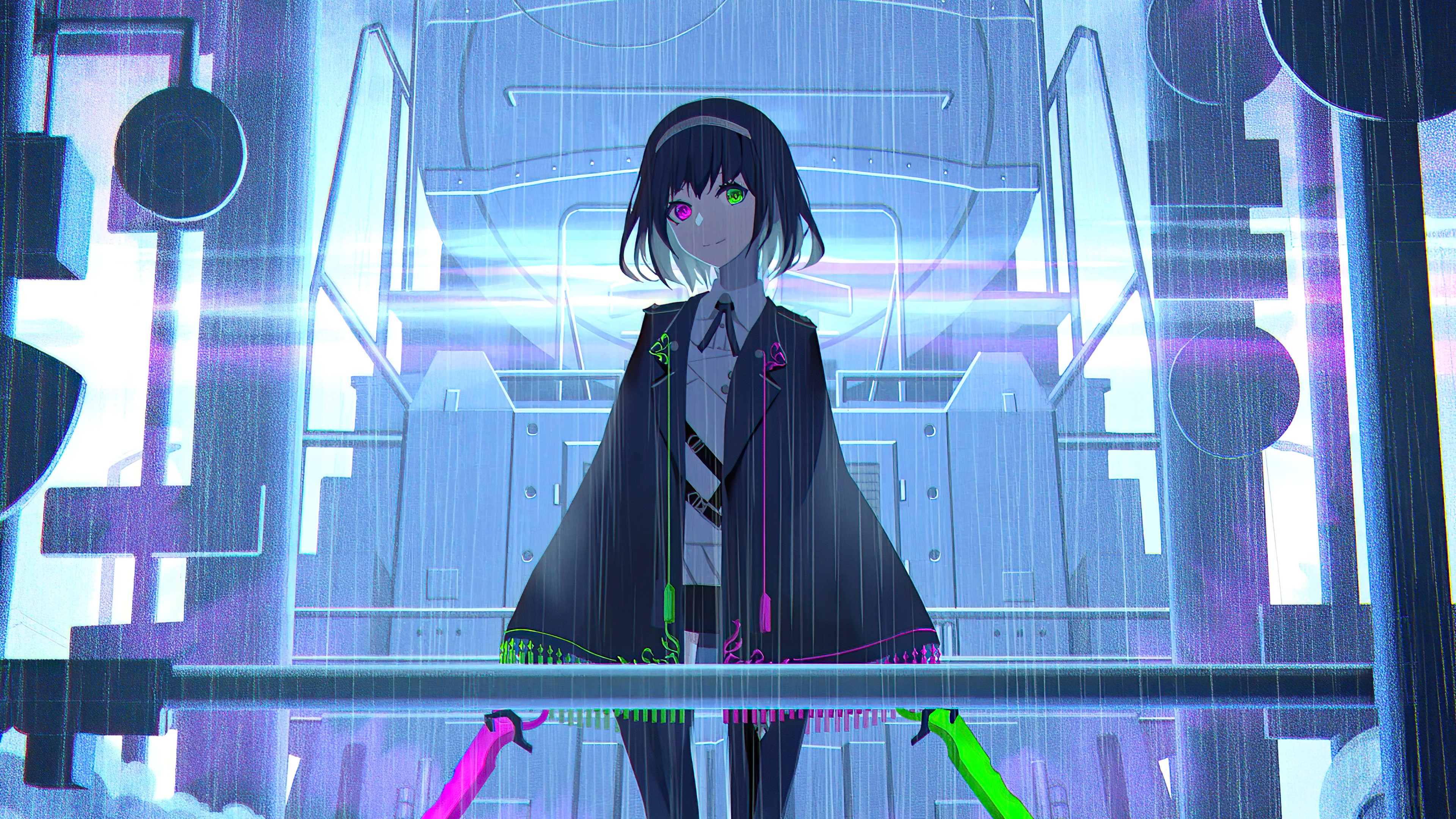 Anime Girl With Two Swords HD Wallpaper