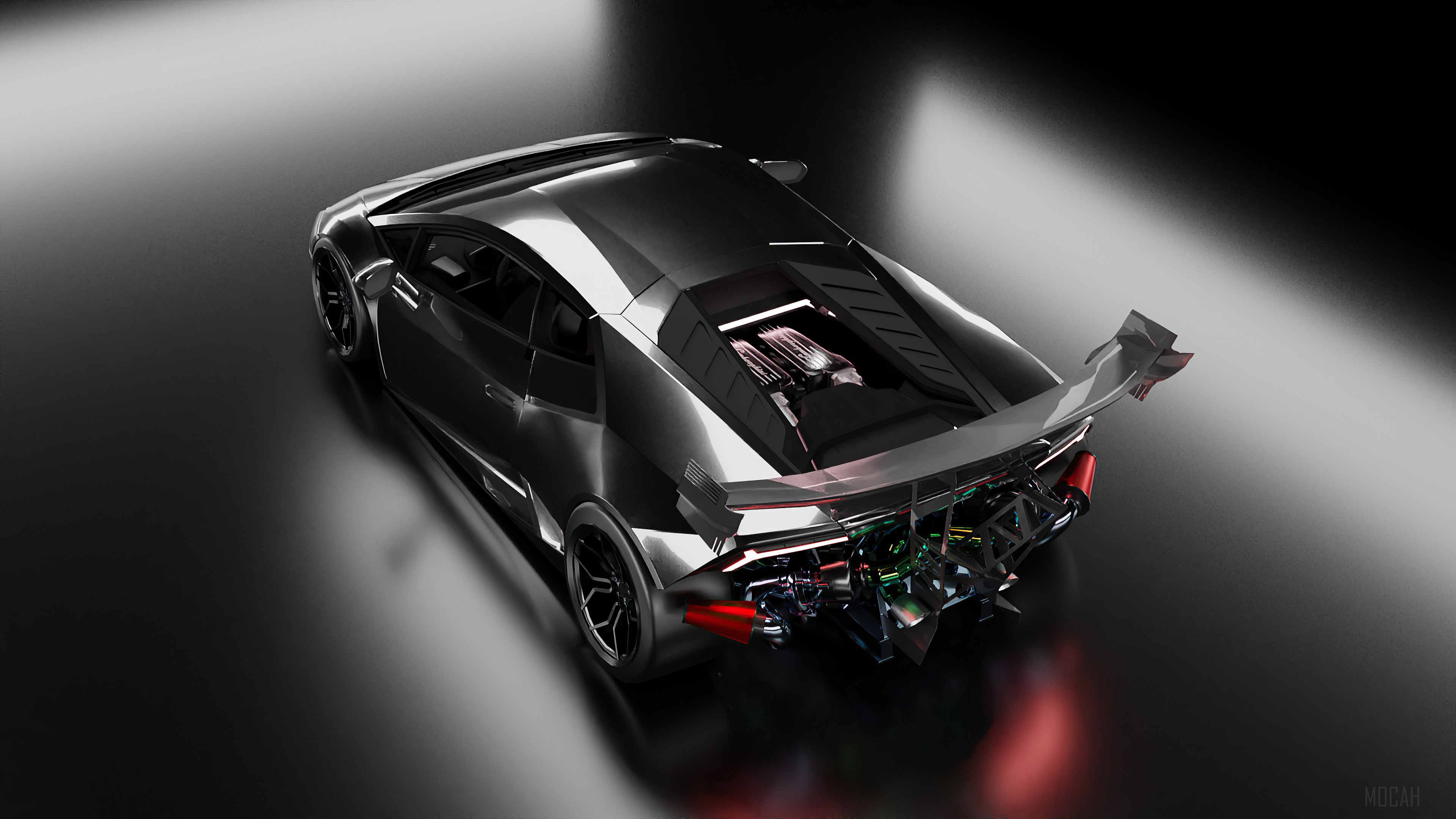 Black Lamborghini Huracan 4K HD Wallpaper