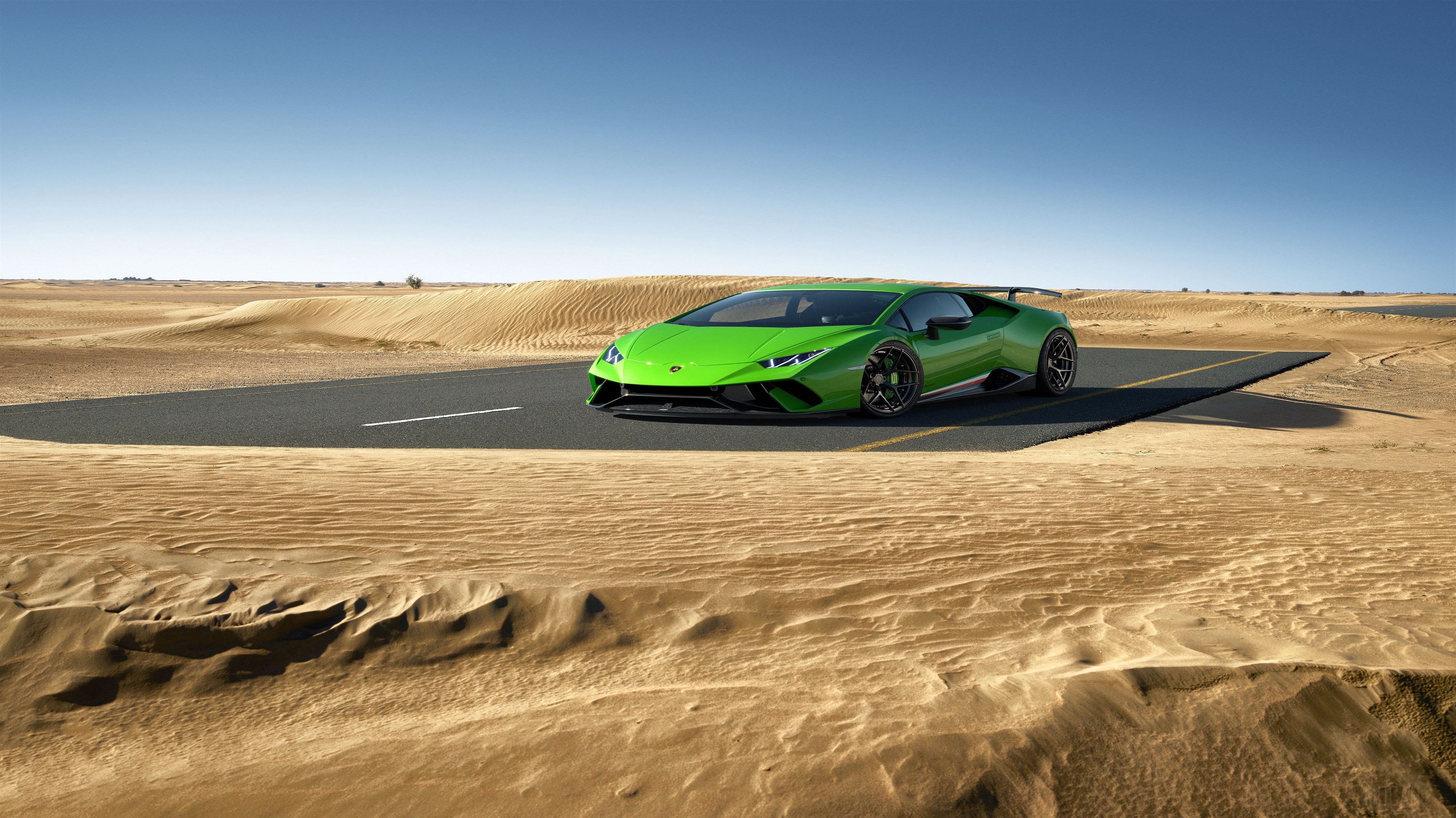 Green Lamborghini Huracan Performante 2020 4K HD Wallpaper