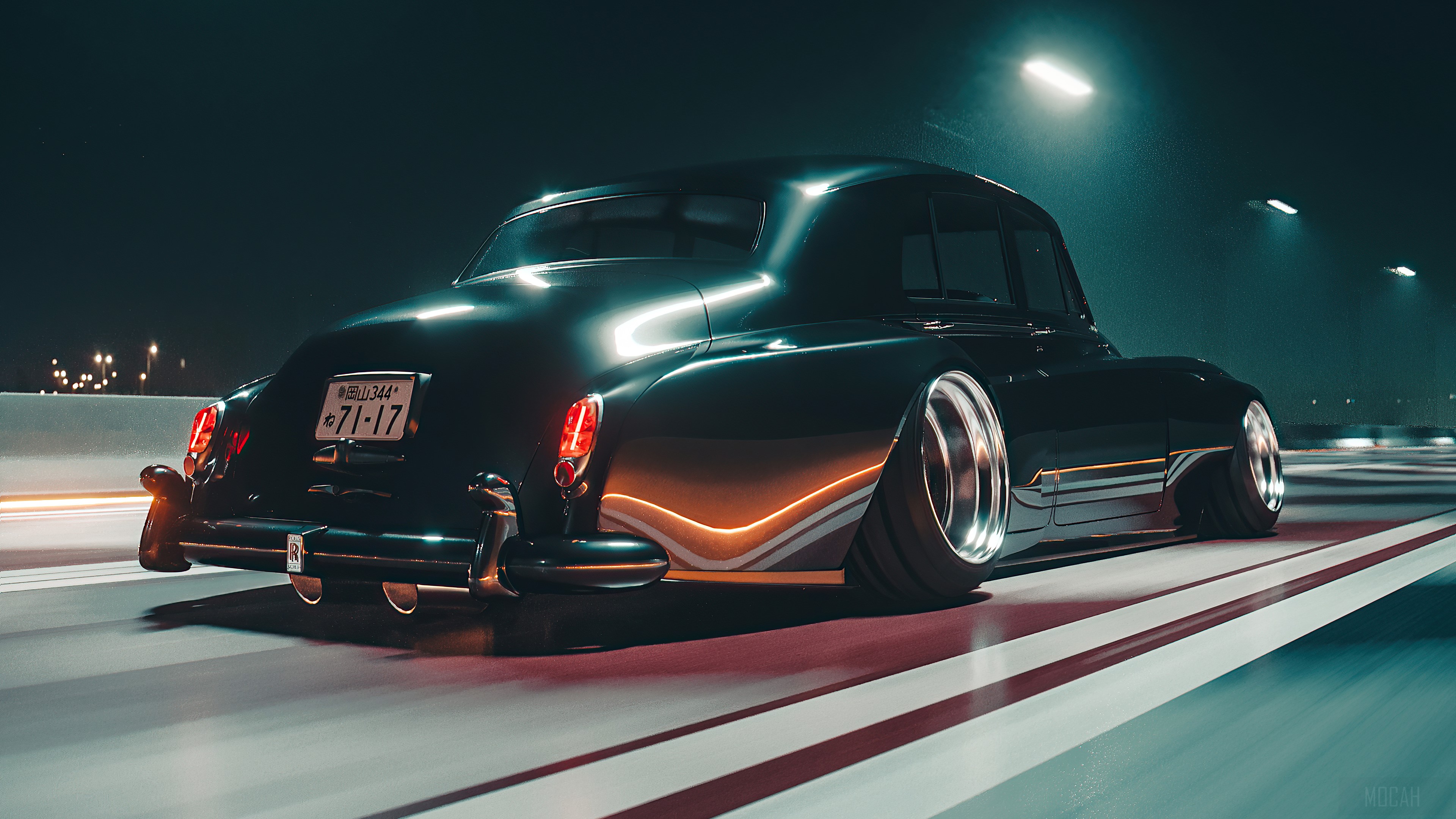 Vintage Rolls Royce M25 Rear 4K HD Wallpaper