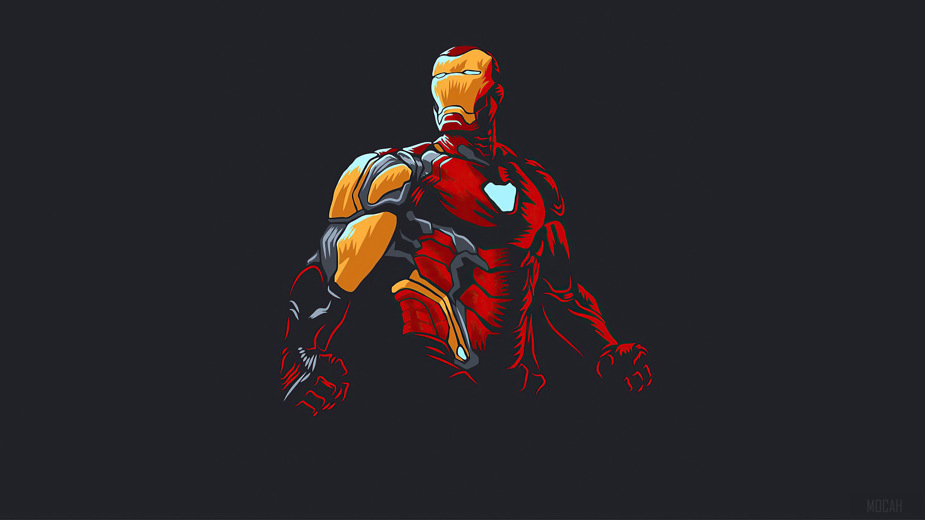 Iron Man Minimalist Art 4K HD Wallpaper