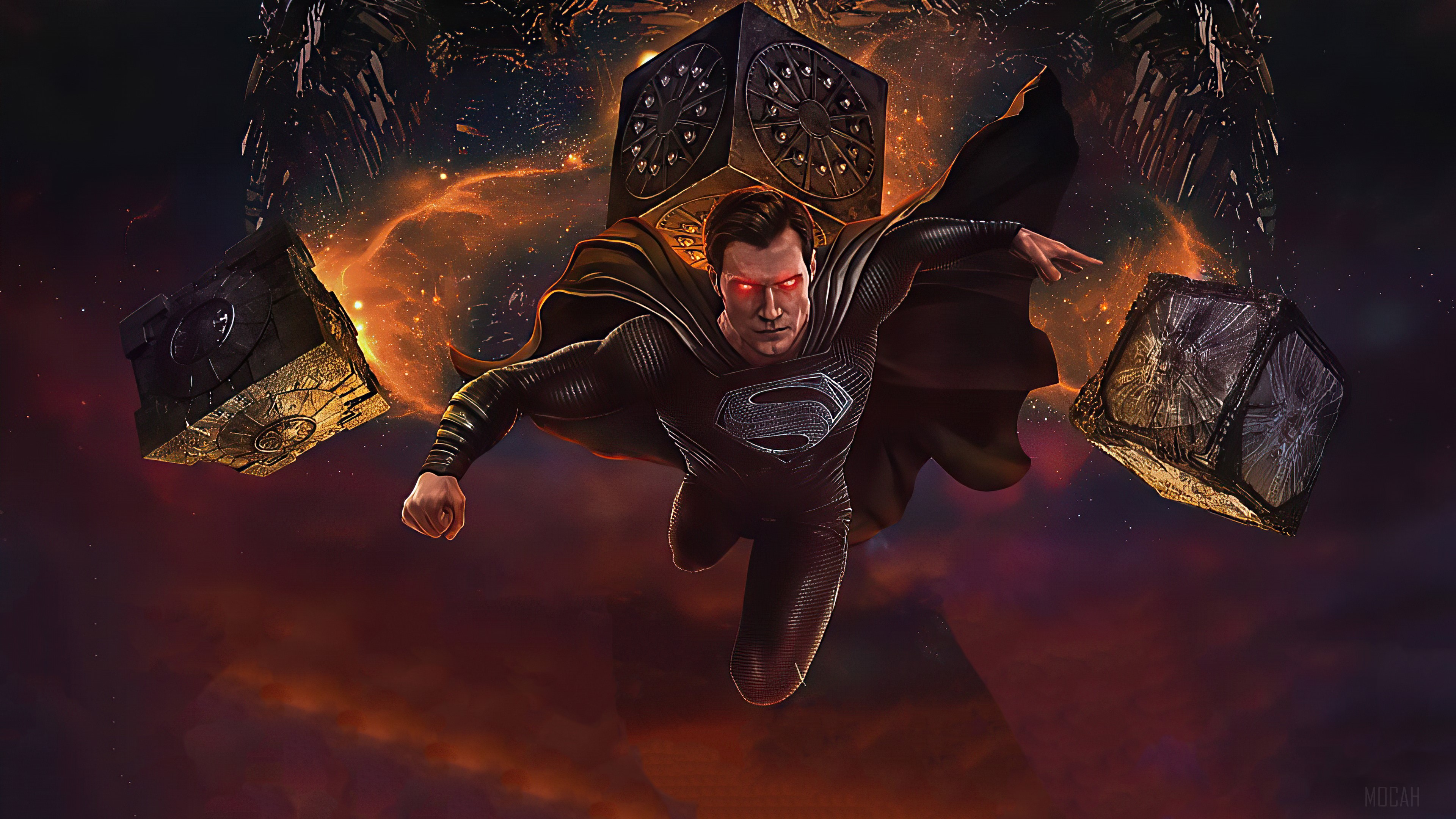 Black Superman from Justice League 4K HD Wallpaper