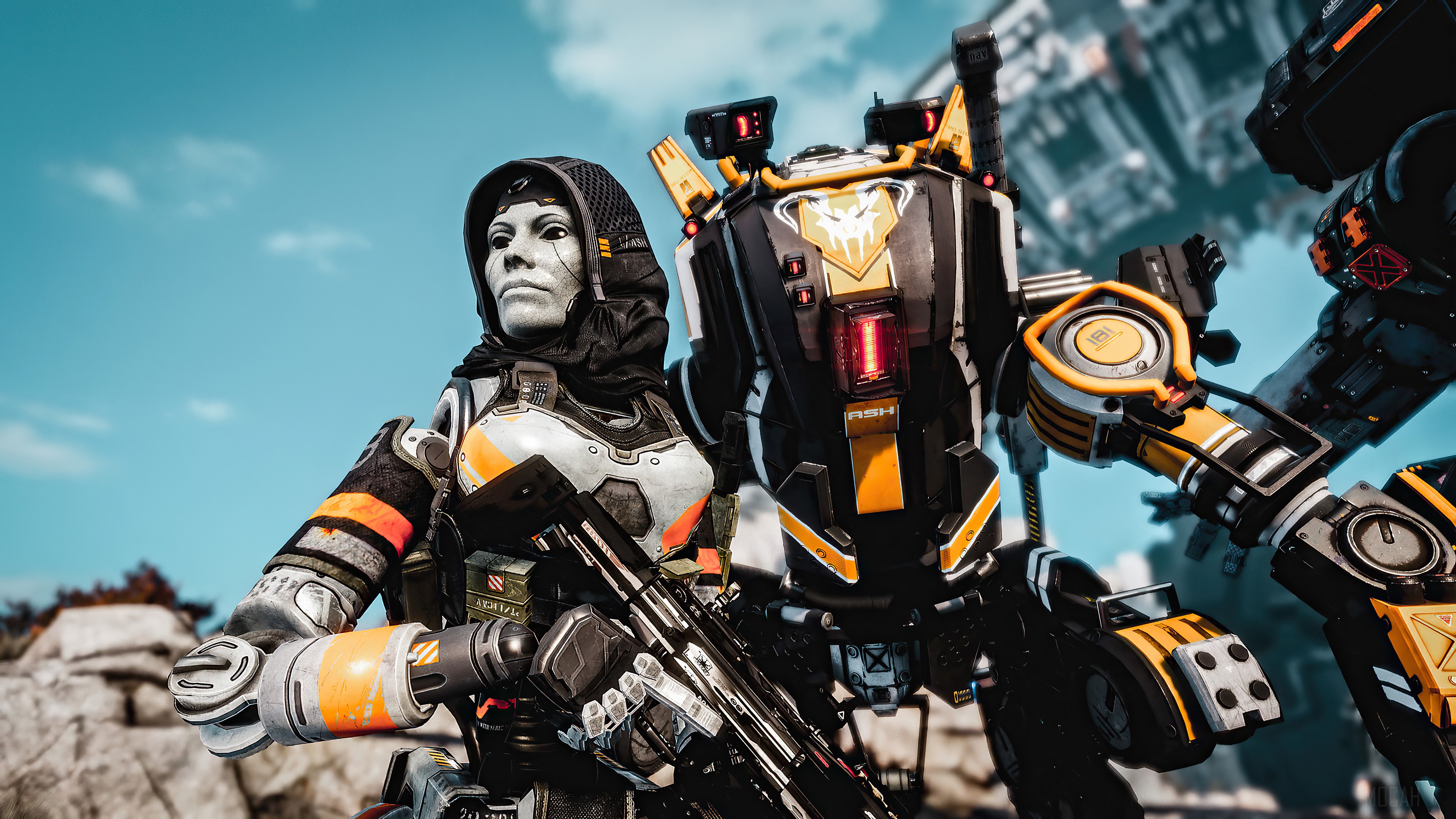 Ash and Titan from Titanfall 2 4K HD Wallpaper