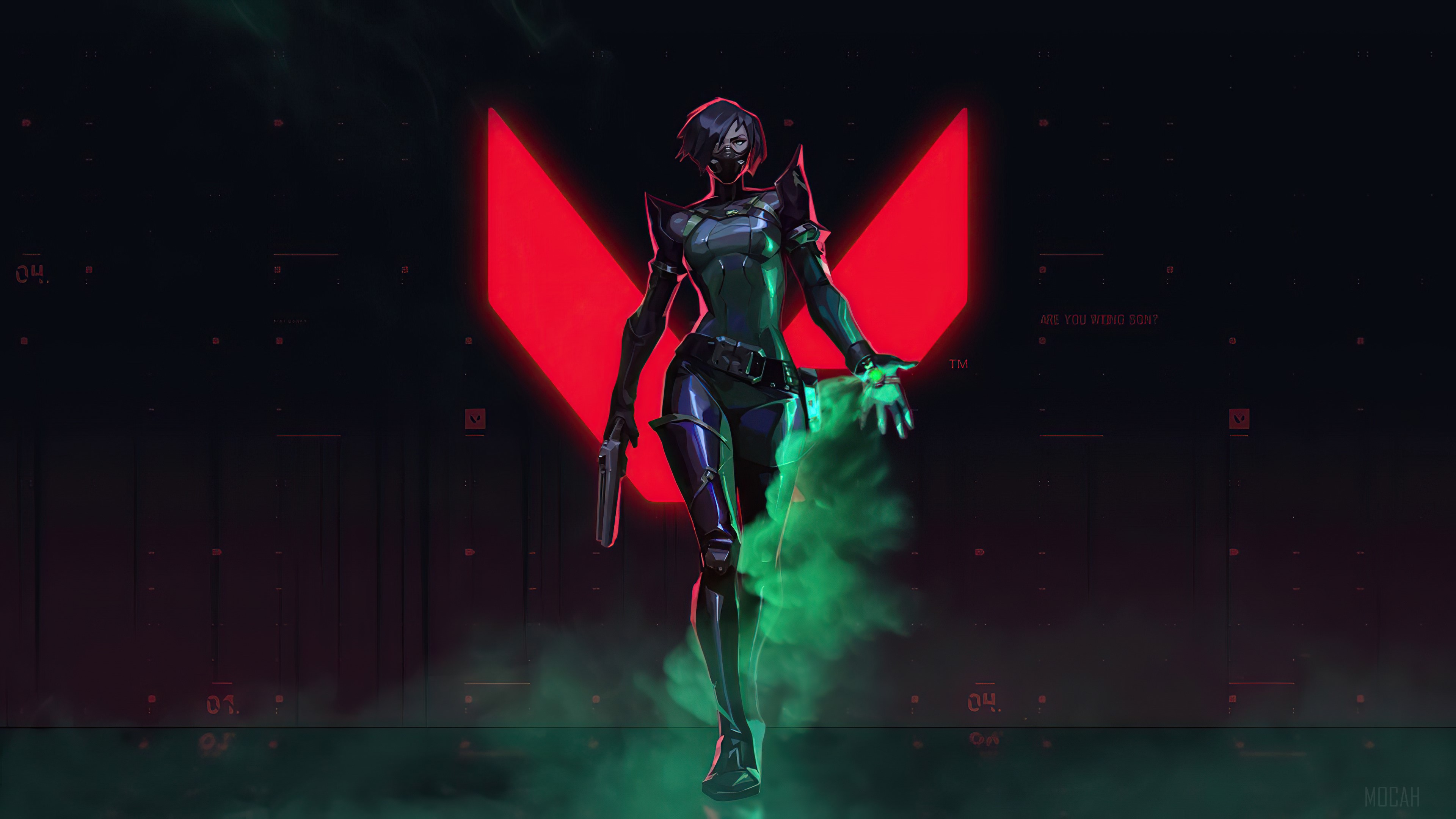 Valorant Viper in 4K with Neon Background HD Wallpaper