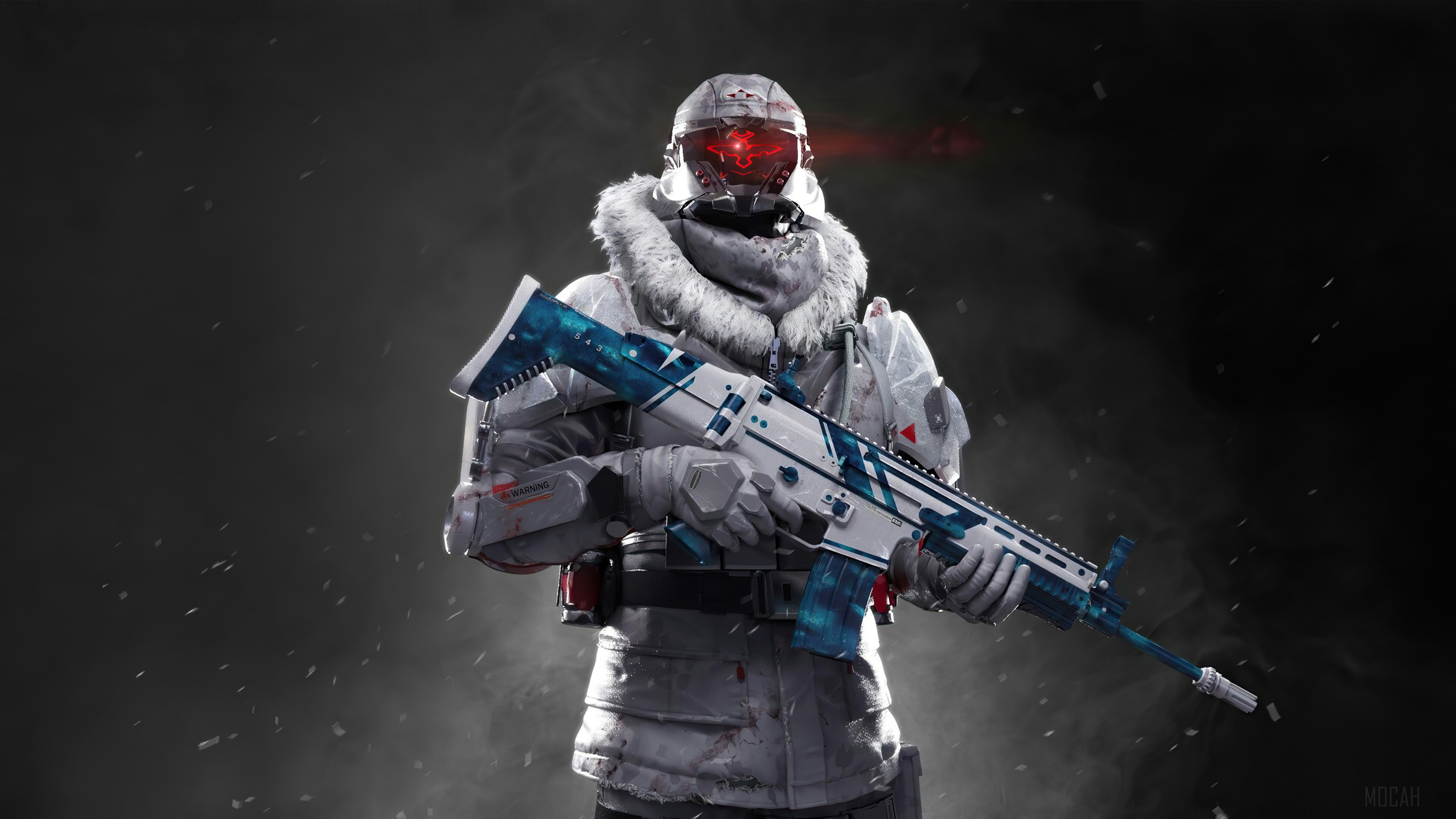 Soldier with rifle from Garena Free Fire 4K HD Wallpaper